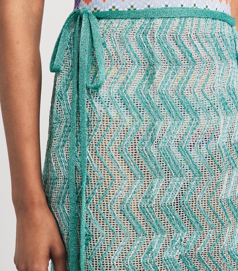 Embellished Wrap Mini Skirt S72PH AQUAMARINE Image 6