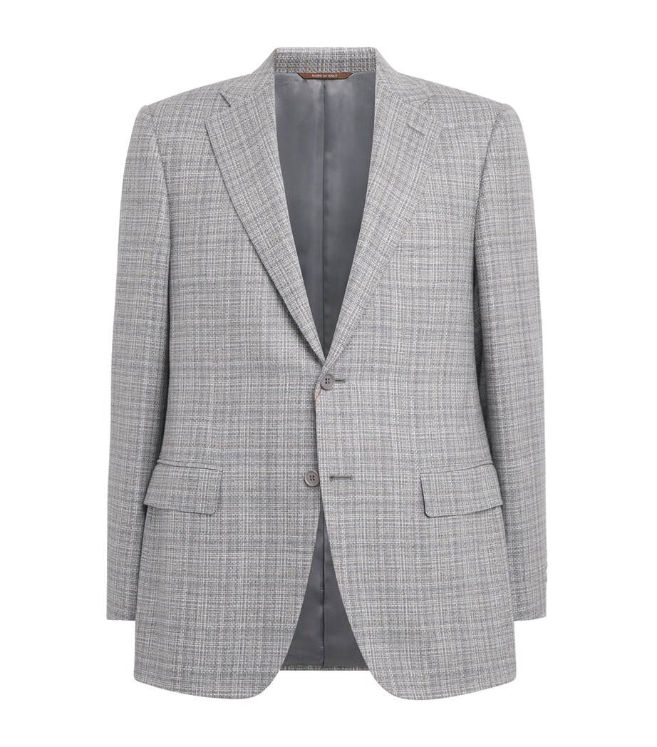 Silk-Wool Check Blazer 119 Image 1