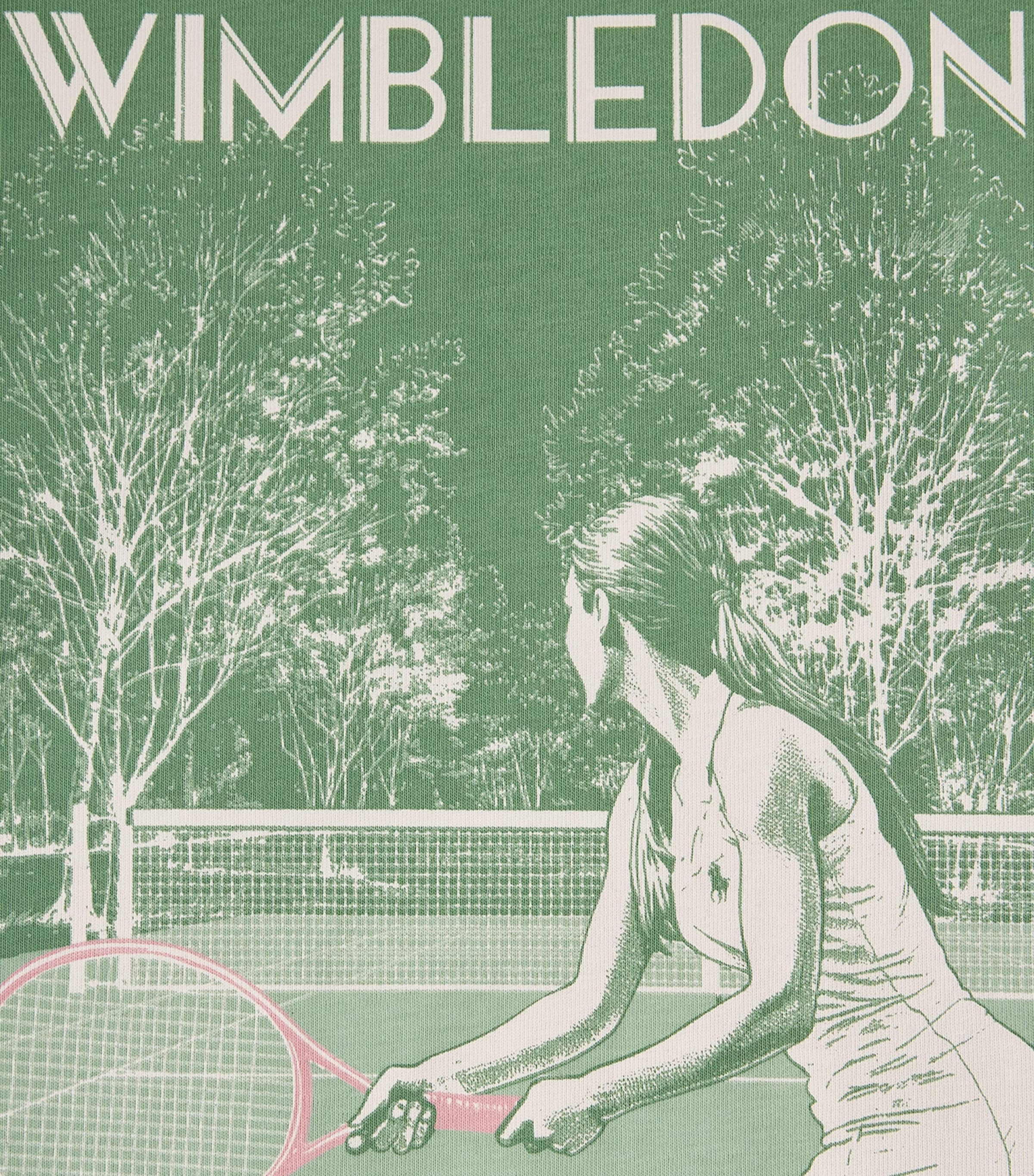 Polo Ralph Lauren Womens x Wimbledon Cotton Printed T-Shirt White Multi Image 6