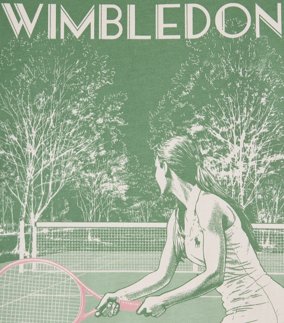 Polo Ralph Lauren Womens x Wimbledon Cotton Printed T-Shirt White Multi Image 6