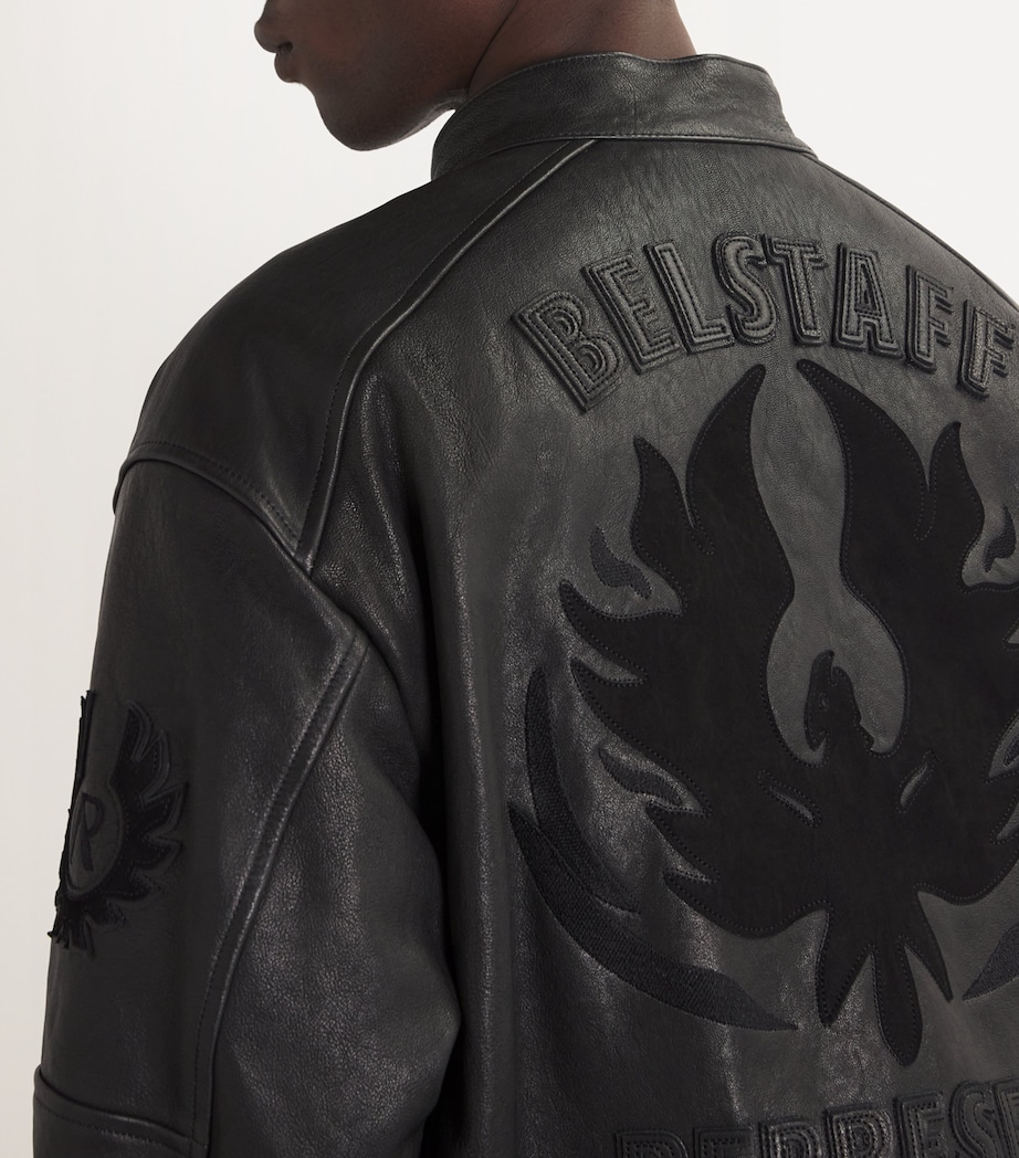 x Belstaff Leather Race Jacket BLACK Image 6