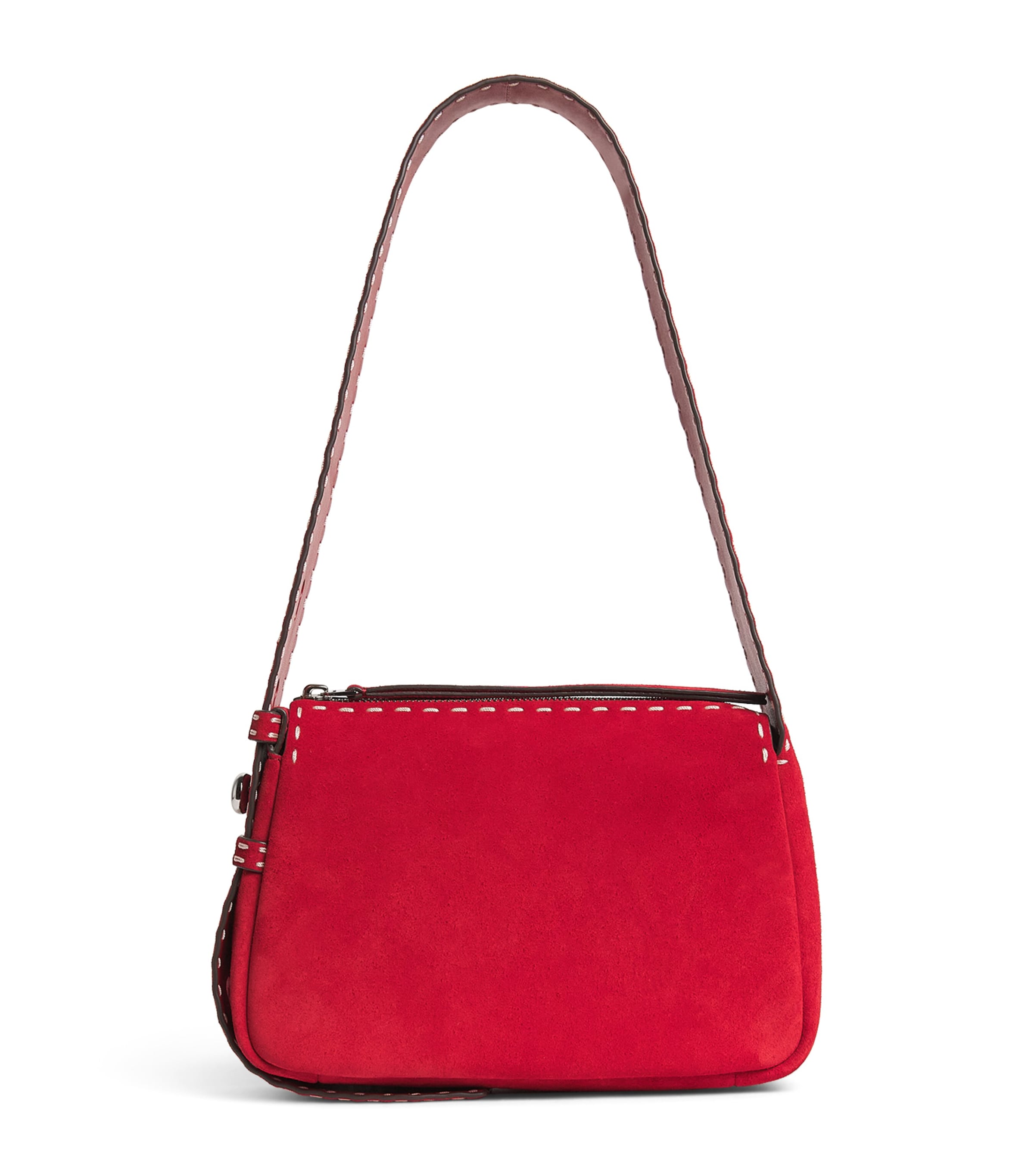 Small Suede Romy Shoulder Bag 600 RED Image 1