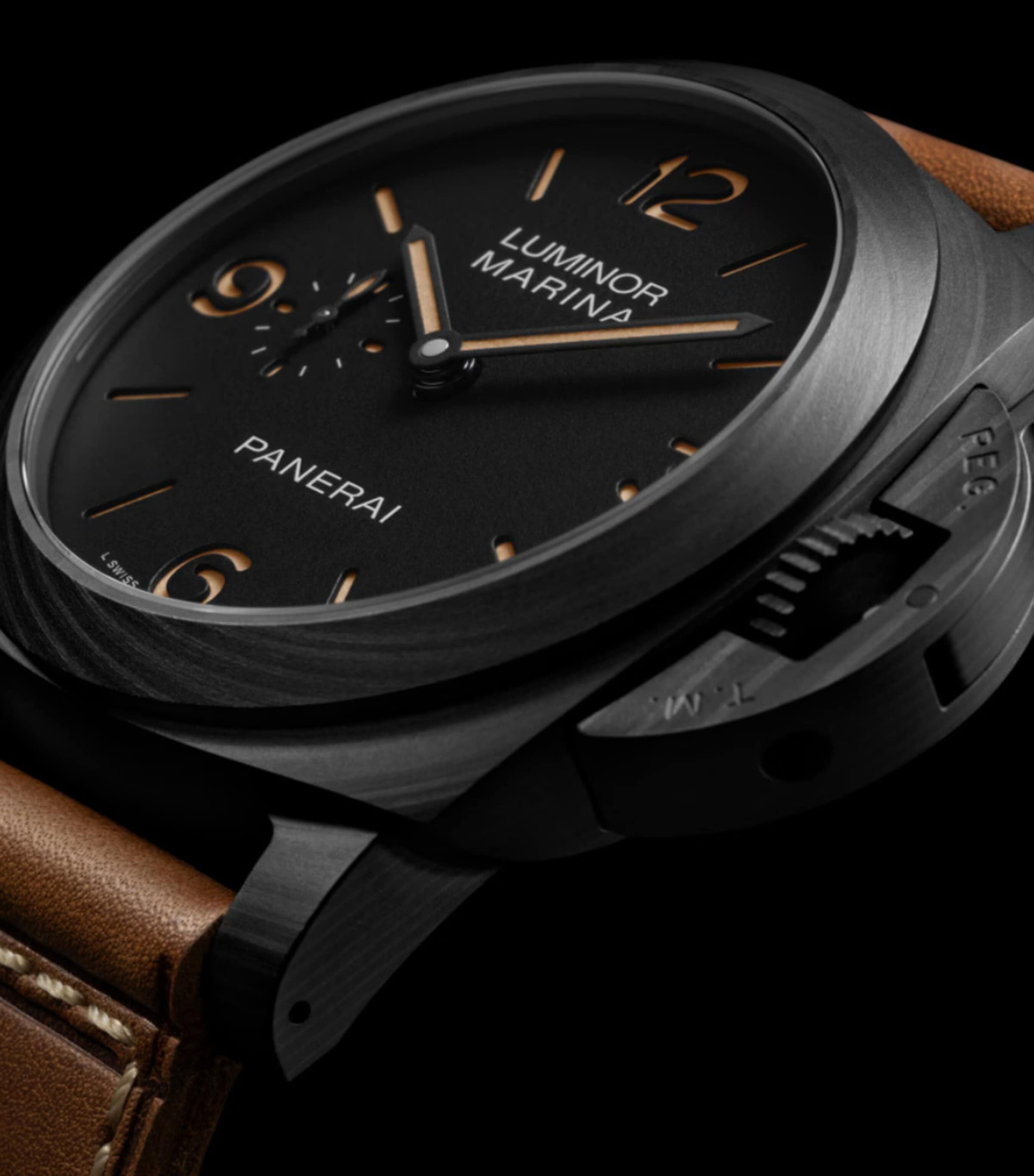 Panerai Carbotech Luminor Marina Watch 44mm Black Image 5