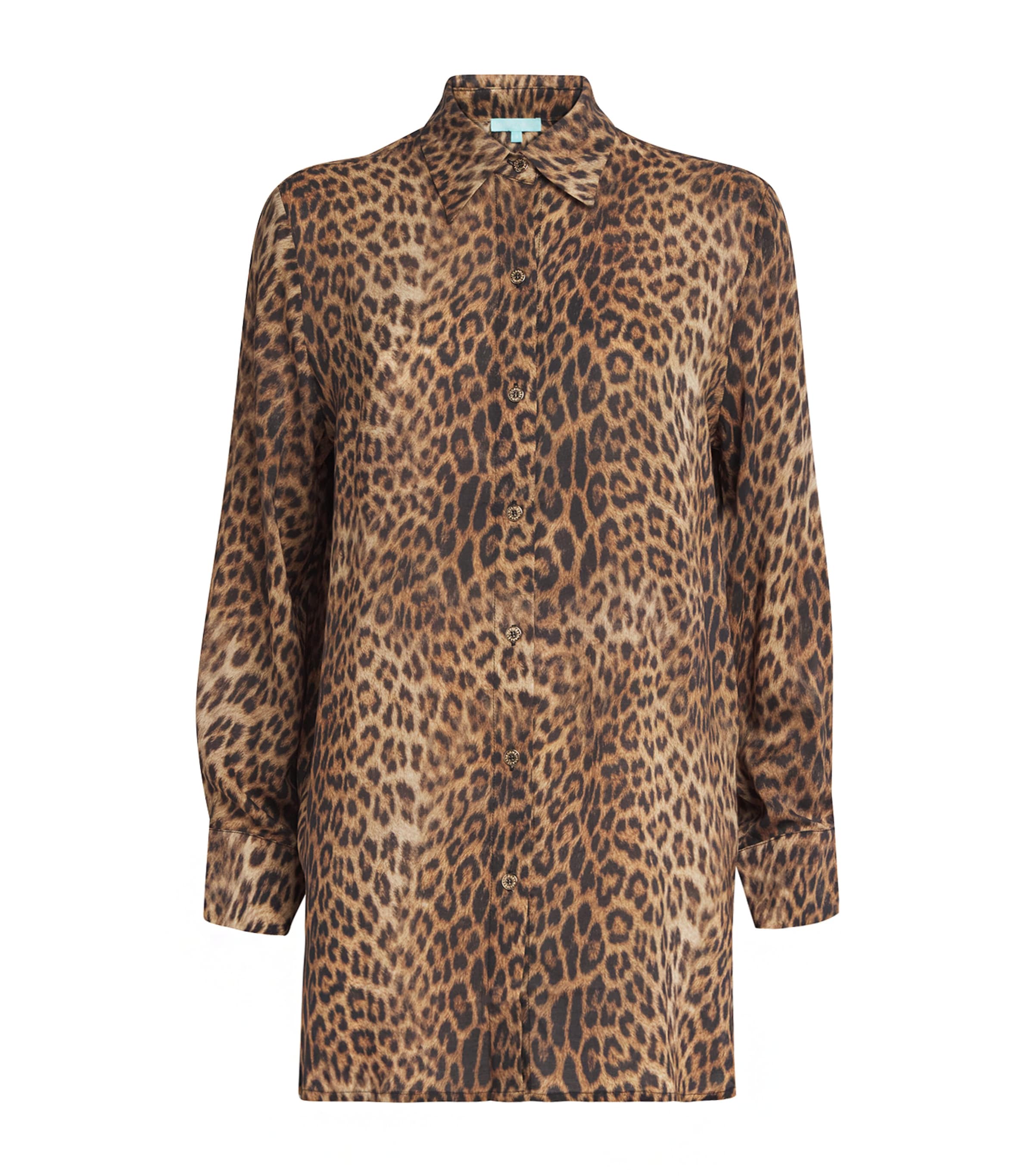 Melissa Odabash Cheetah Print Paige Shirt In Animal Print