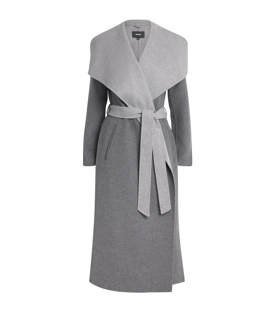 Wool Mai-CN Wrap Coat CARBON MIX-LIGHTGREY Image 1