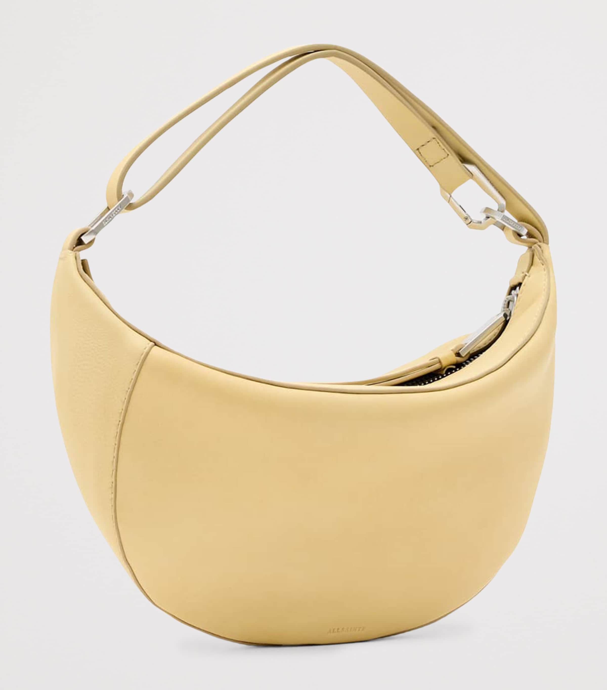 AllSaints Micro  Leather Luna Shoulder Bag Mellow Yellow Image 4