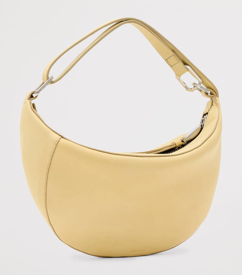 AllSaints Micro Leather Luna Shoulder Bag Mellow Yellow Image 4