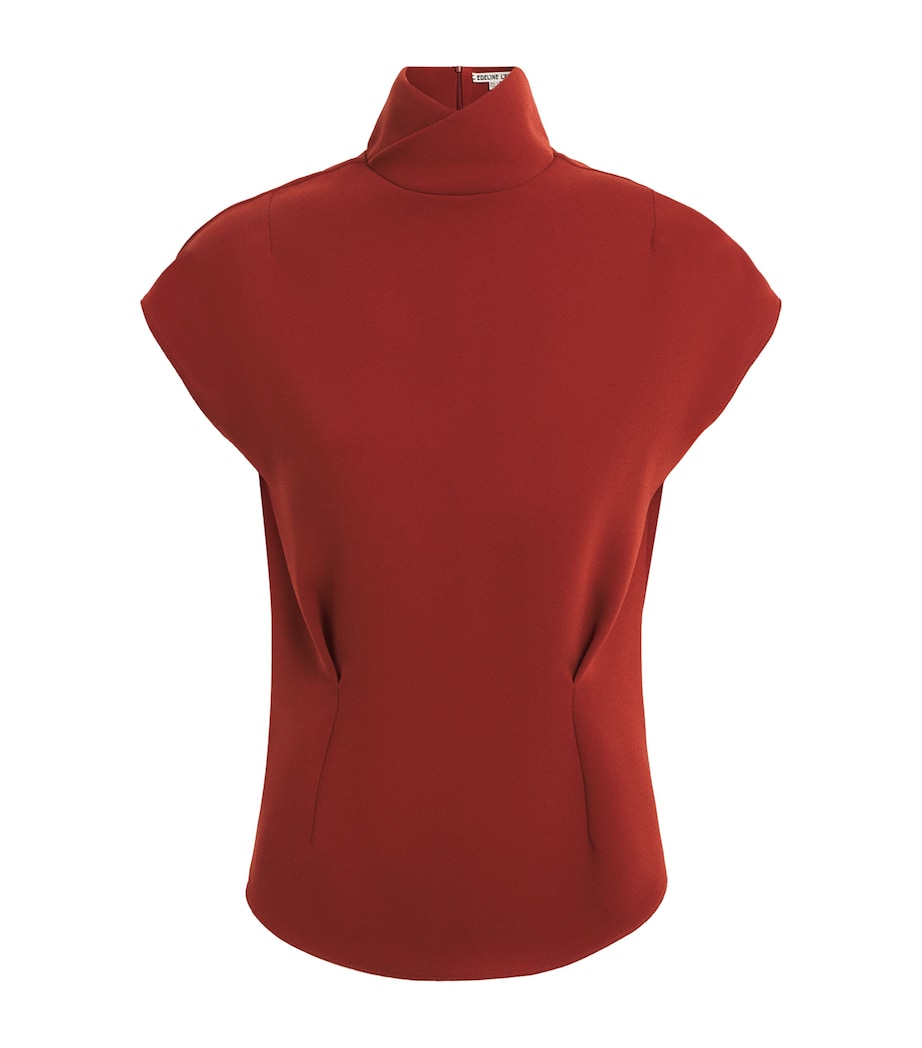 Sleeveless Tulip Blouse CARMINE Image 1