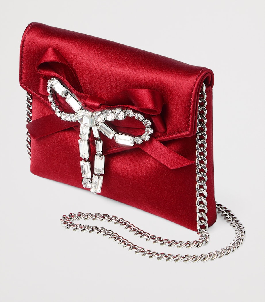 Soft Bow Card Holder RUBY RED/SILVER Image 2