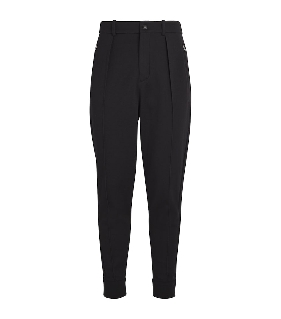Wool-Blend Pleated Sweatpants BLACK Image 1