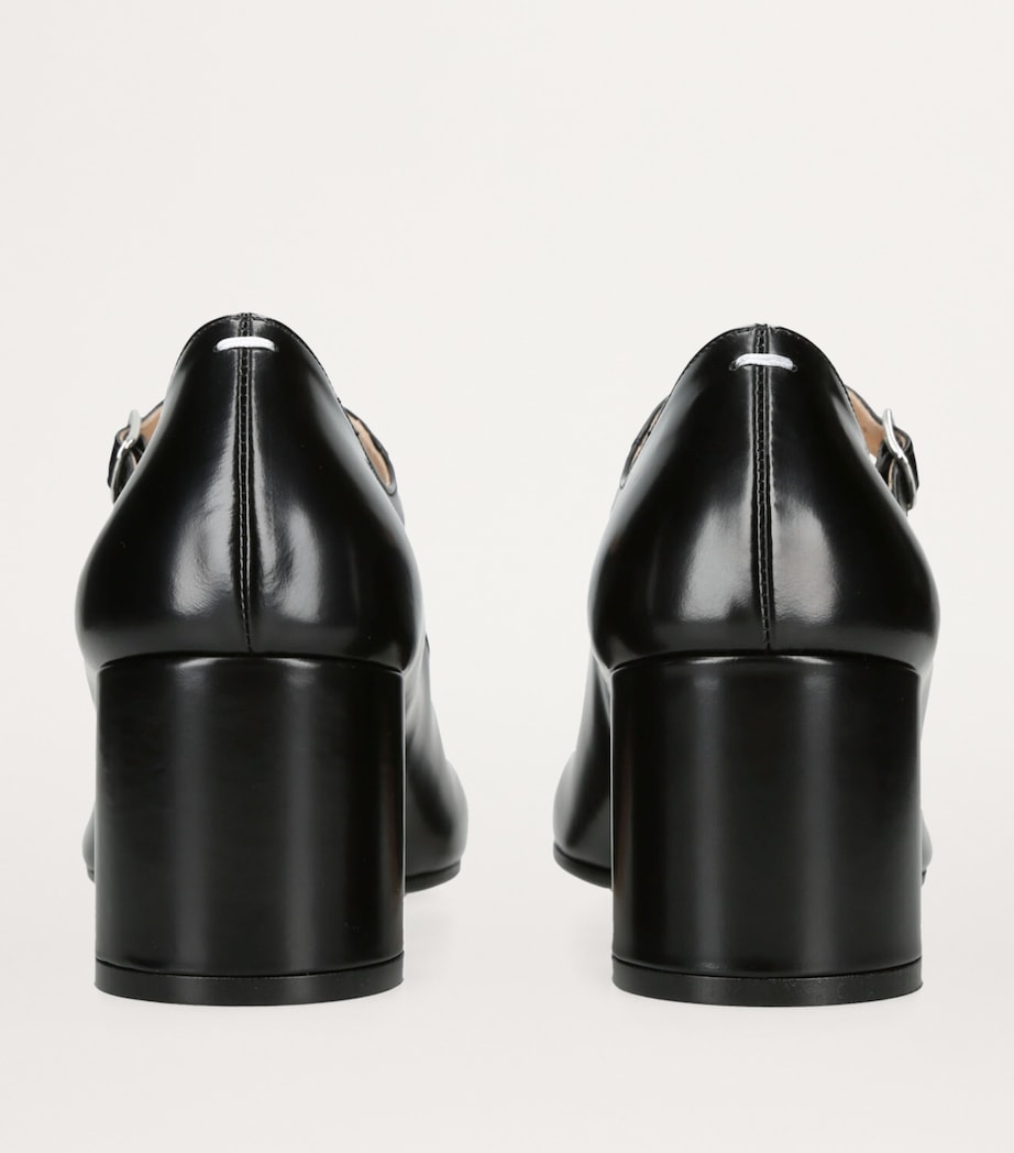Maison Margiela Leather Tabi Mary Jane Pumps 60 Black Image 2