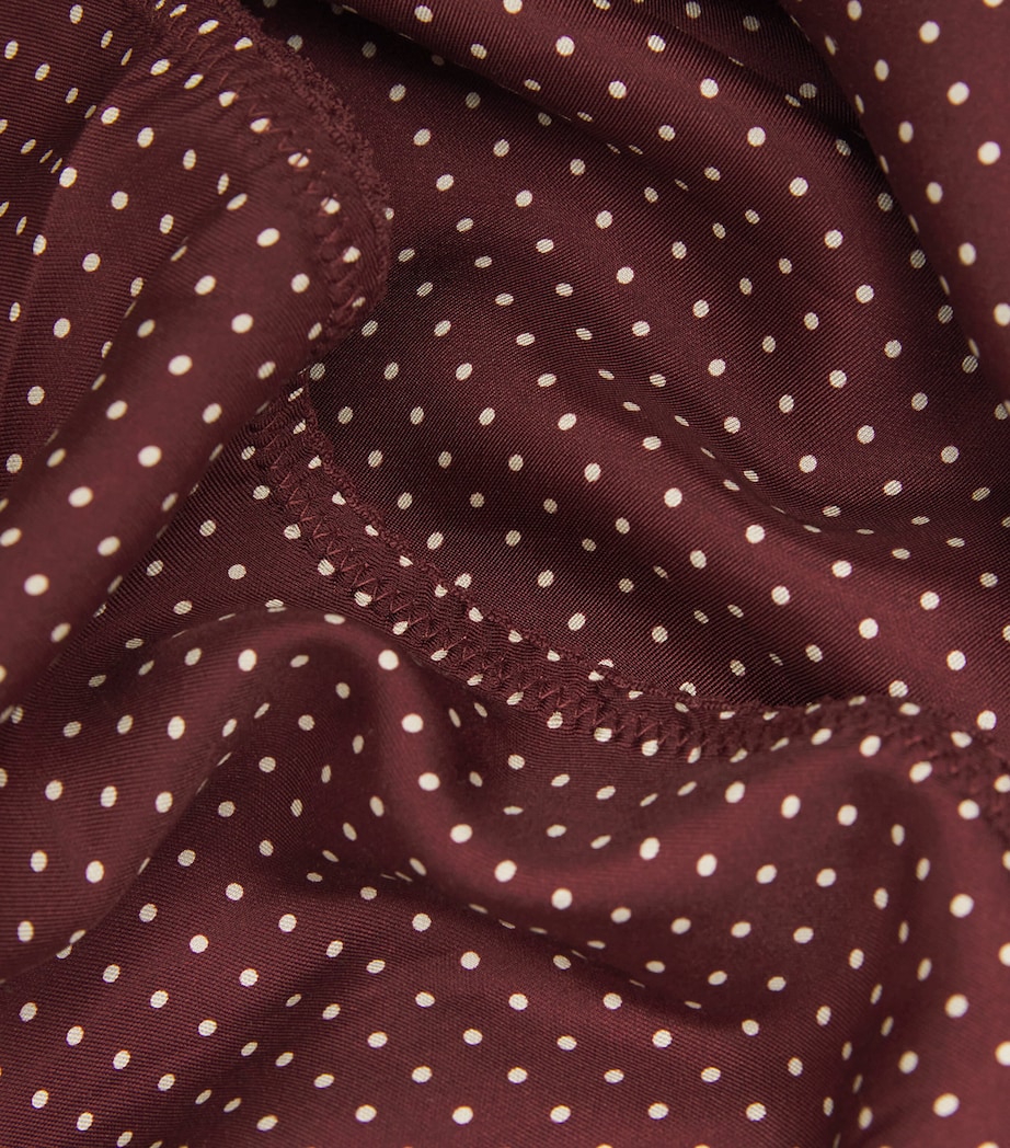 Silk-Blend Satin Elowette Midi Skirt BURGANDY COLETTE DOT Image 5