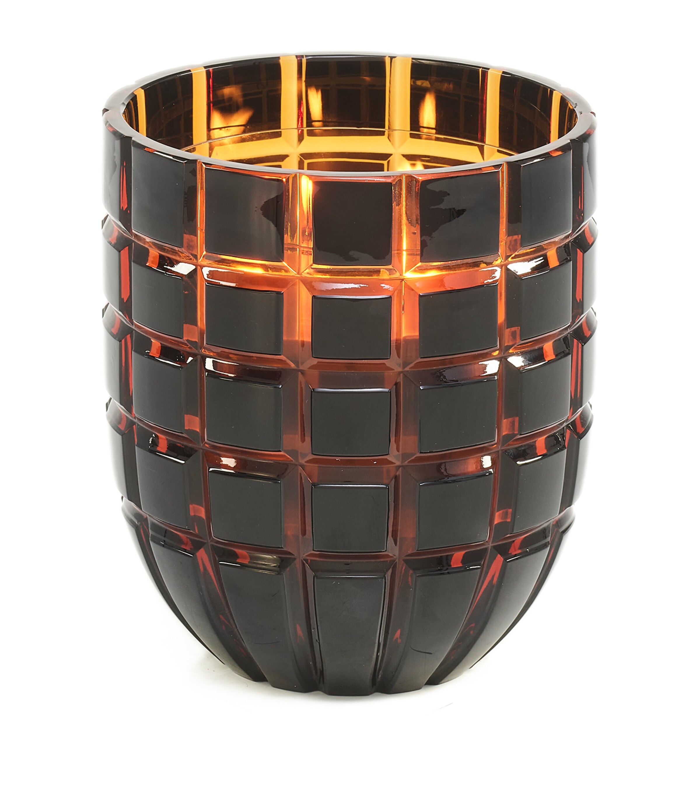 Onno Medium Gold Forever Crystal Candle In Black