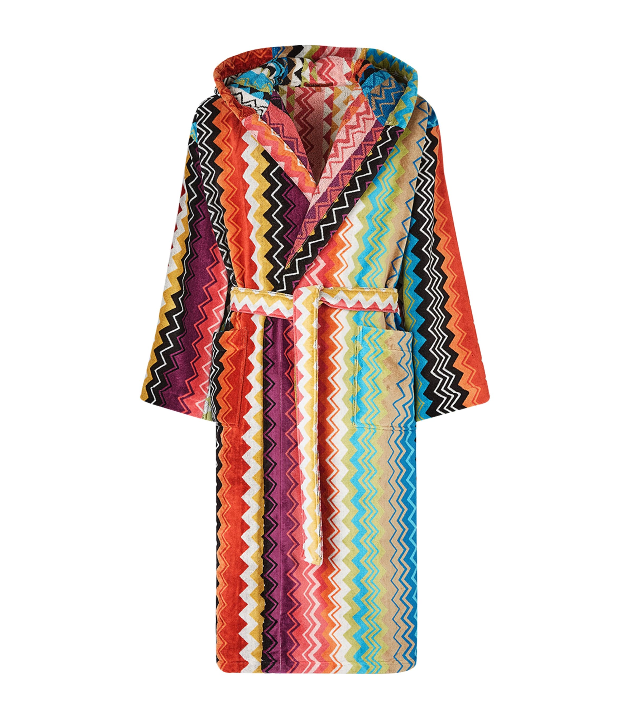 Missoni Giacomo Hooded Bathrobe In Multi