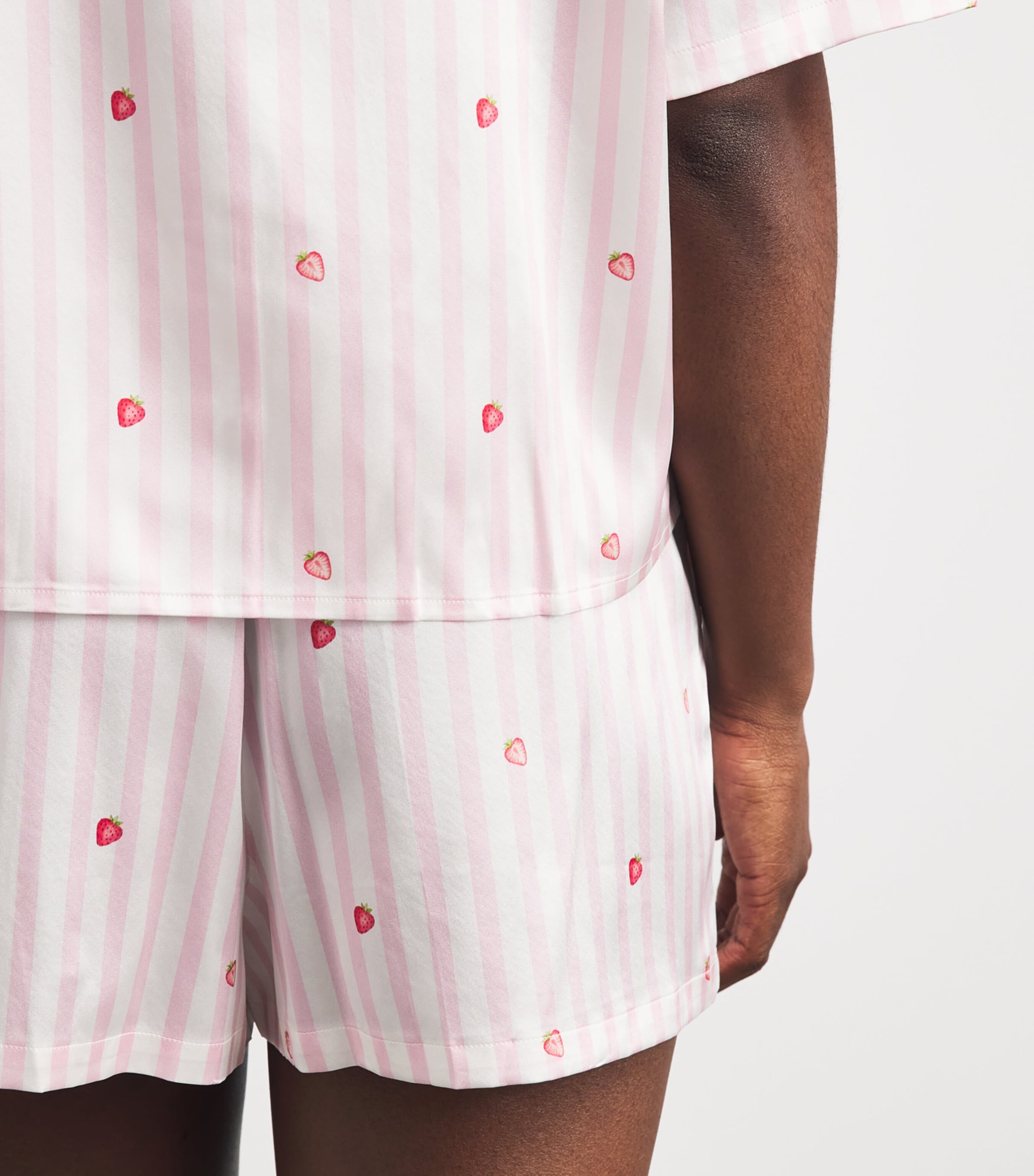 MANITO Womens Summer Fruits Short Pyjama Set Strawberry Pink Image 5