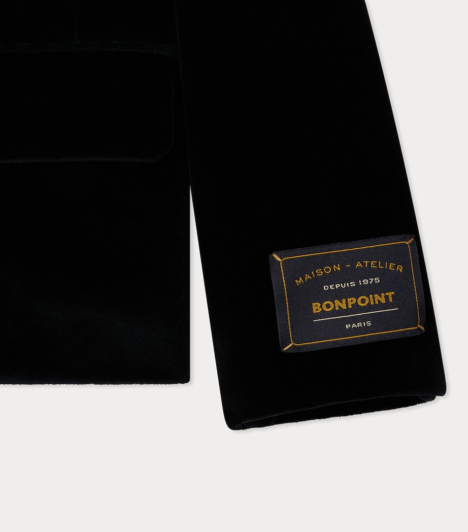 Organic Cotton Velvet Teo Blazer (4-8 Years) NOIR Image 3