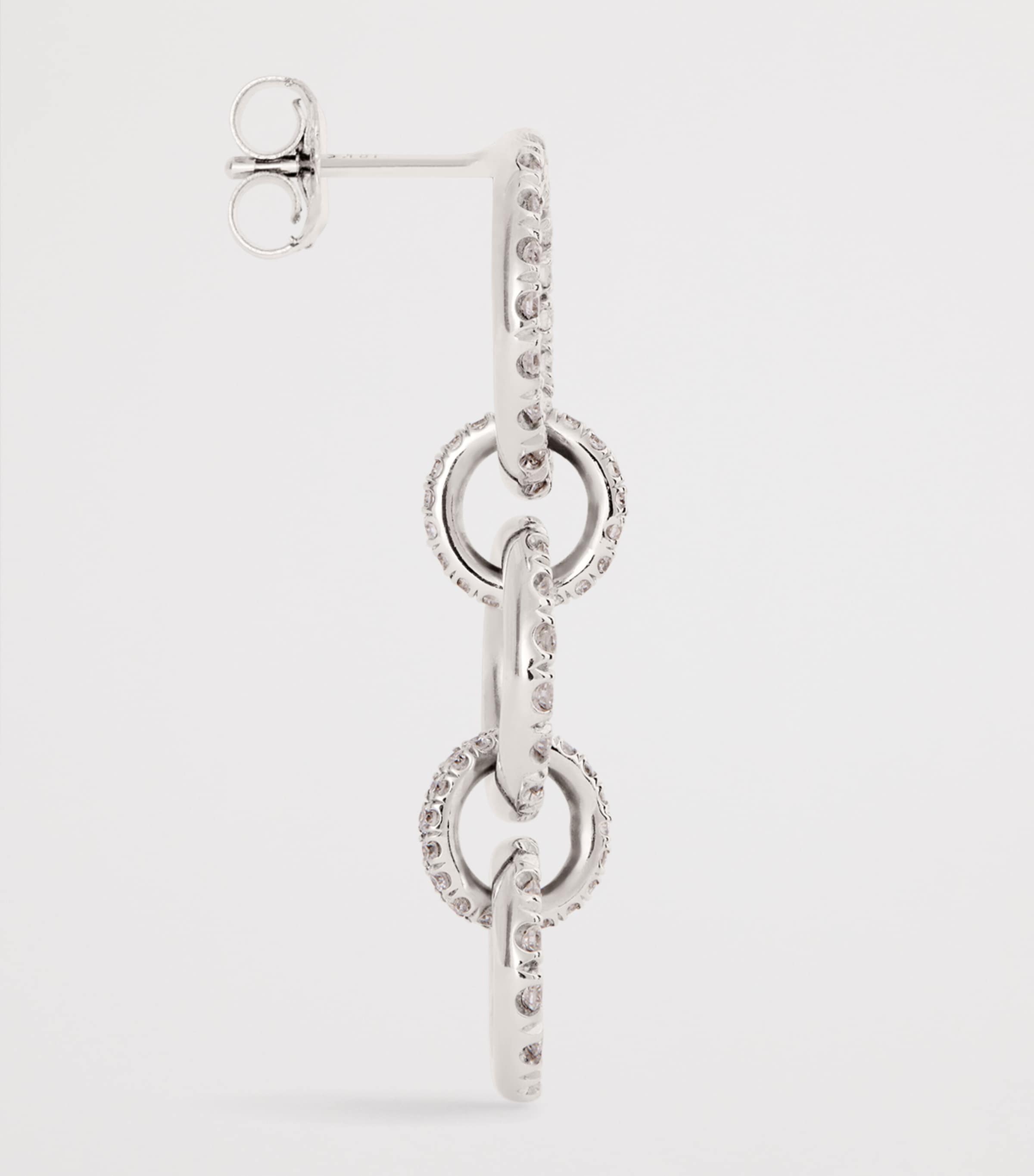 Spinelli Kilcollin White Gold and Diamond Talan Link Earrings White Gold Image 4