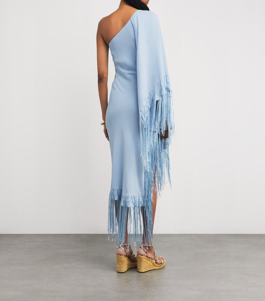 Fringe-Detail Esperanza Midi Dress COASTAL Image 3