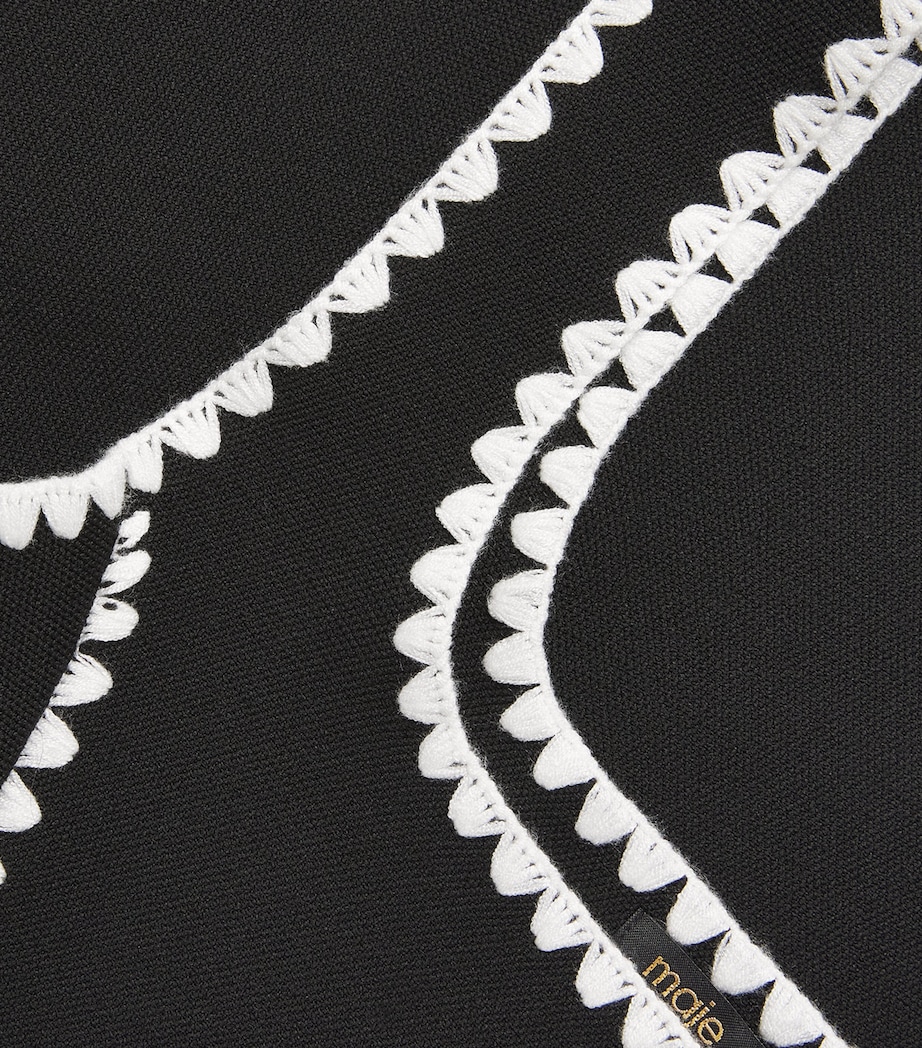 Topstitch Mini Dress BLACK Image 5