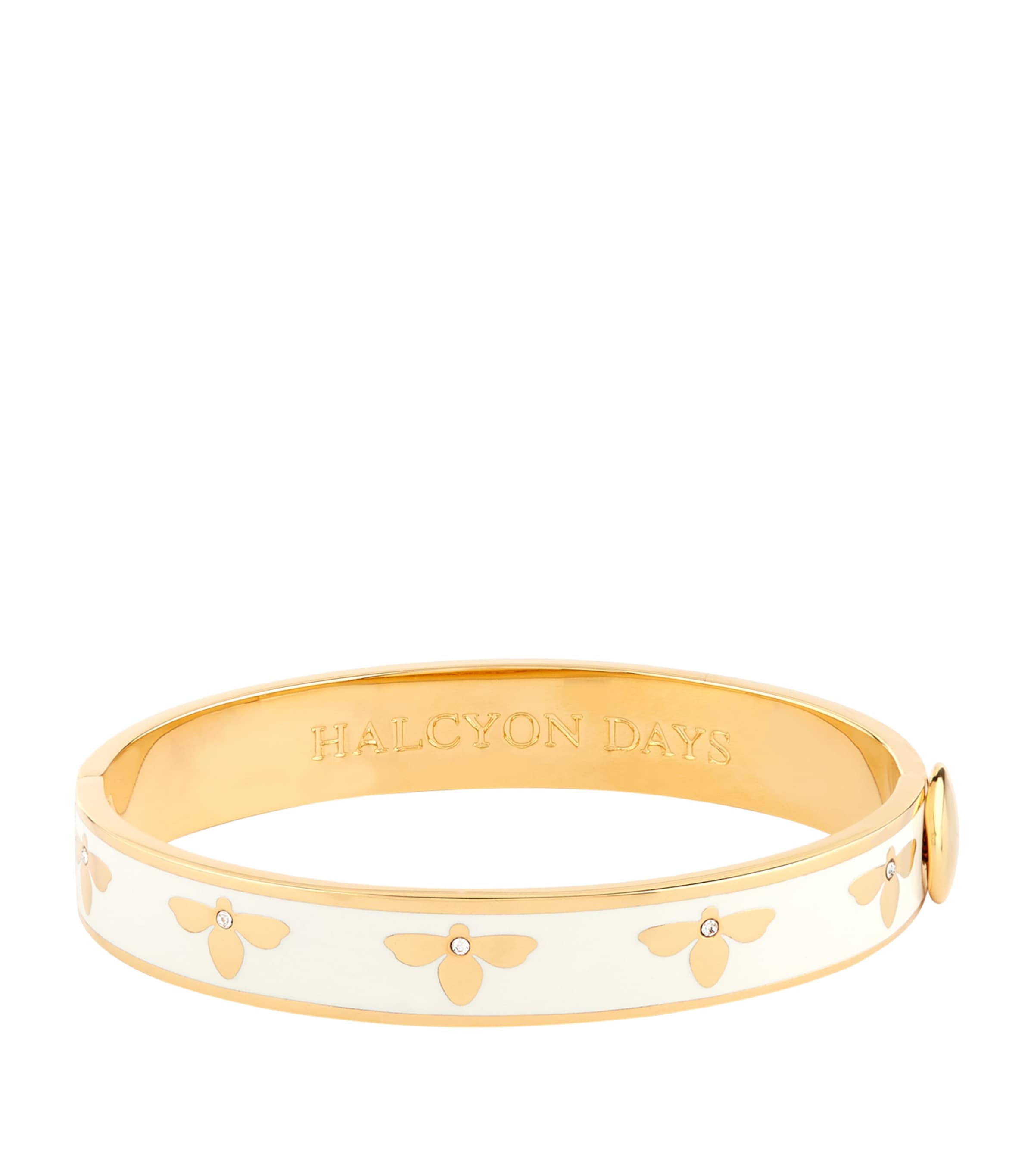 Shop Halcyon Days Bee Bangle In Beige