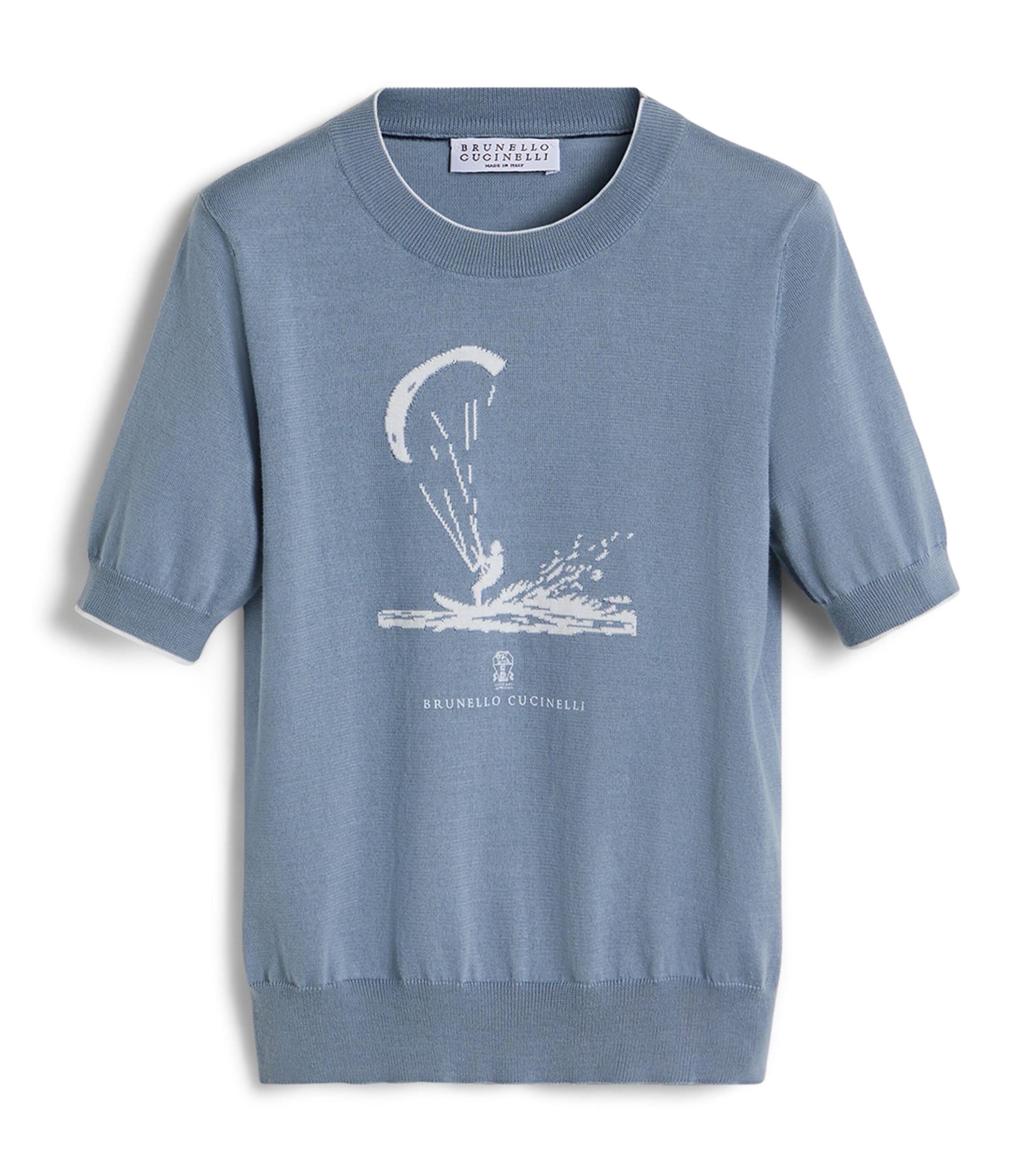 Brunello Cucinelli Kids Cotton Jacquard T-Shirt (4-6 Years) Image 1