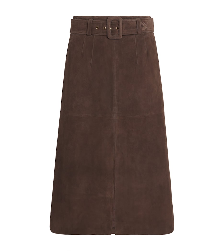 Suede Alexi Midi Skirt MOCHA Image 1