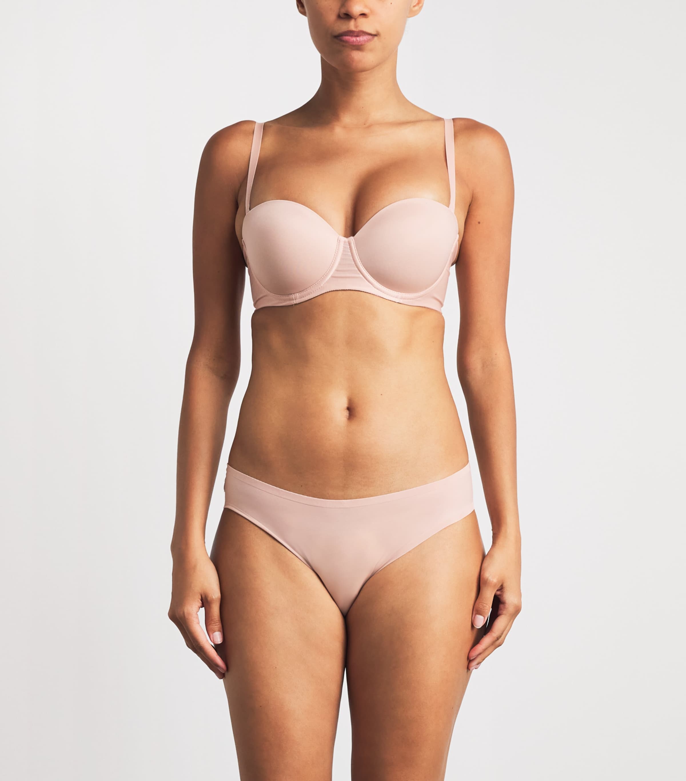 Wolford Womens Sheer Touch Tanga Briefs Rosepowder Image 2
