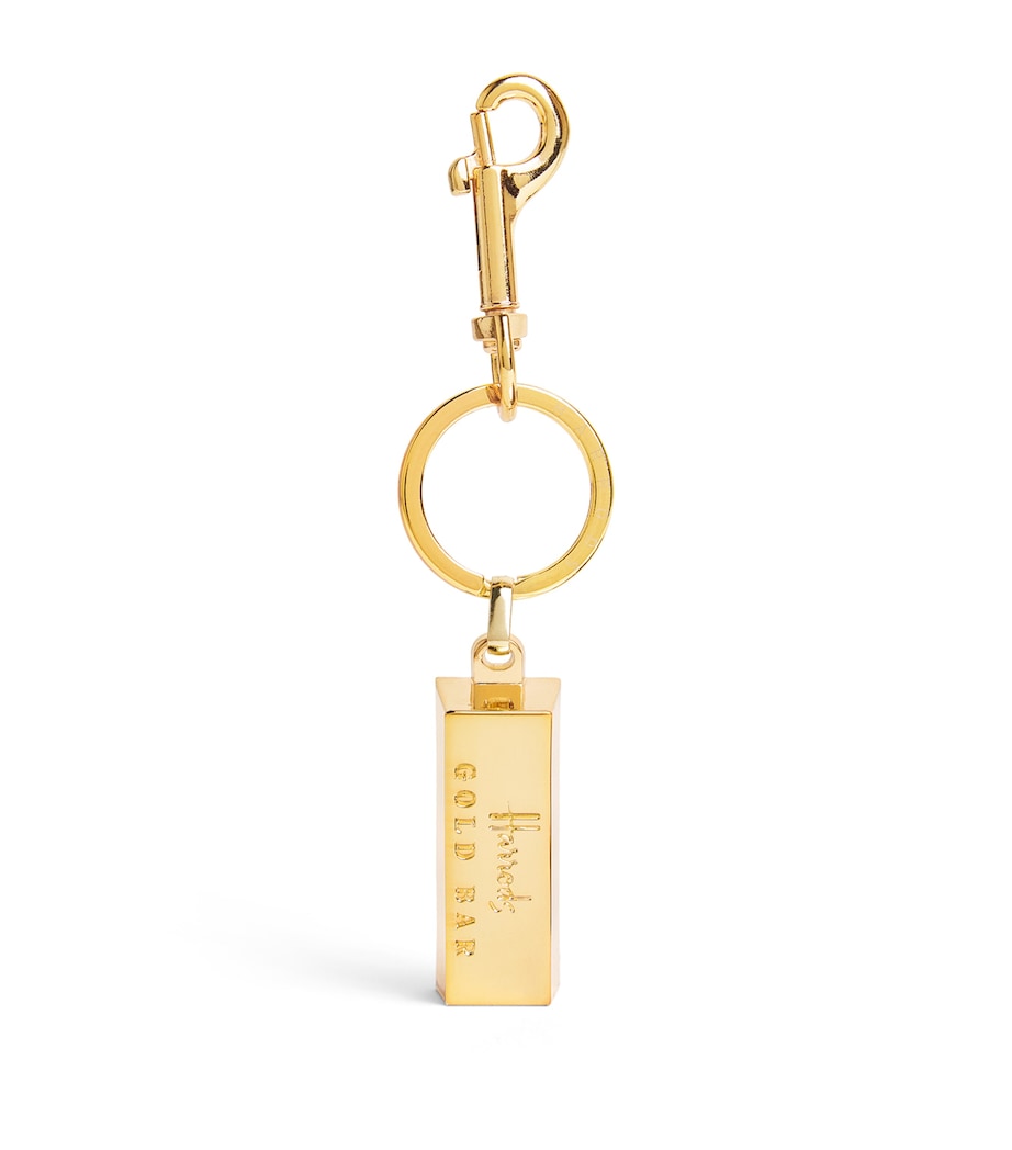 Gold Bar Keyring GOLD Image 1