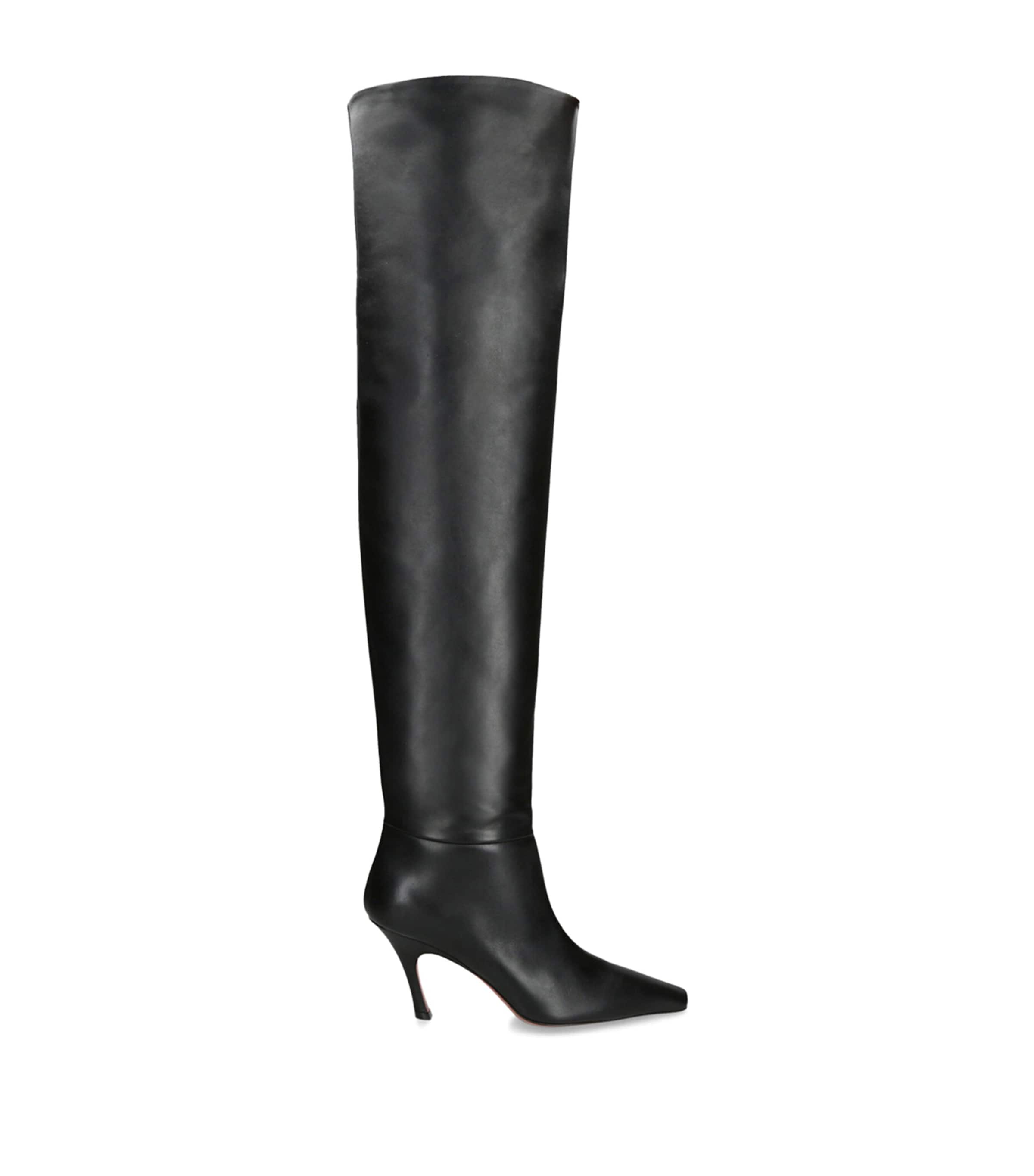 Leather Jamie Over-The-Knee Boots 80 BLACK Image 1