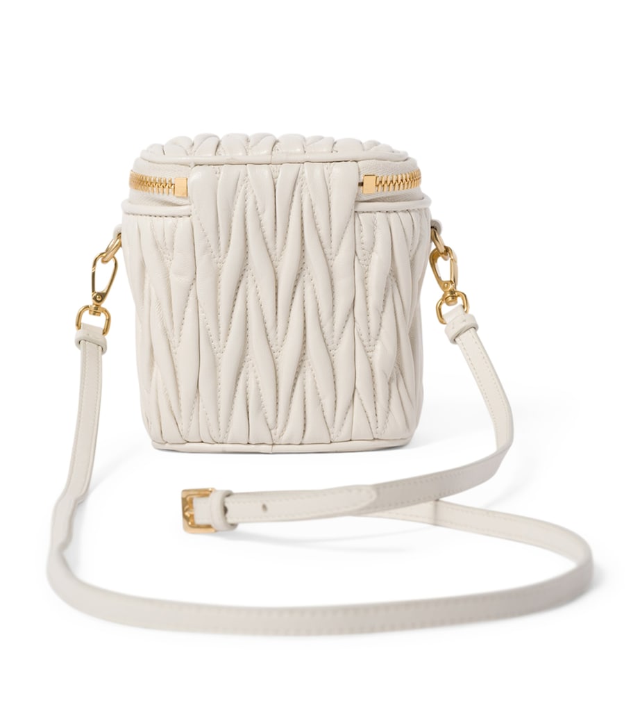 Micro Leather Matelassé Cross-Body Bag F0009 Image 3