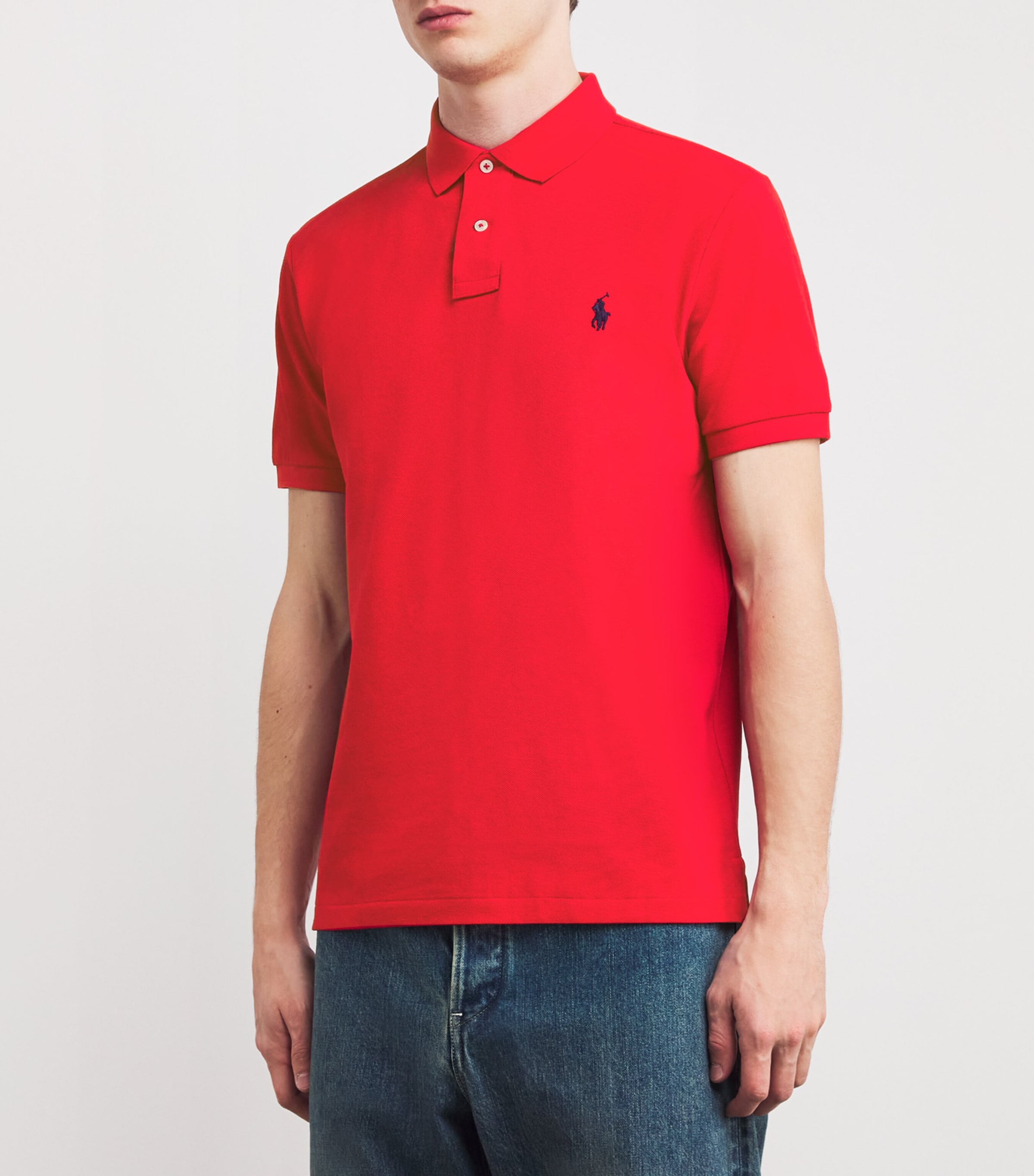 Cotton Polo Pony Polo Shirt RL2000 RED Image 3
