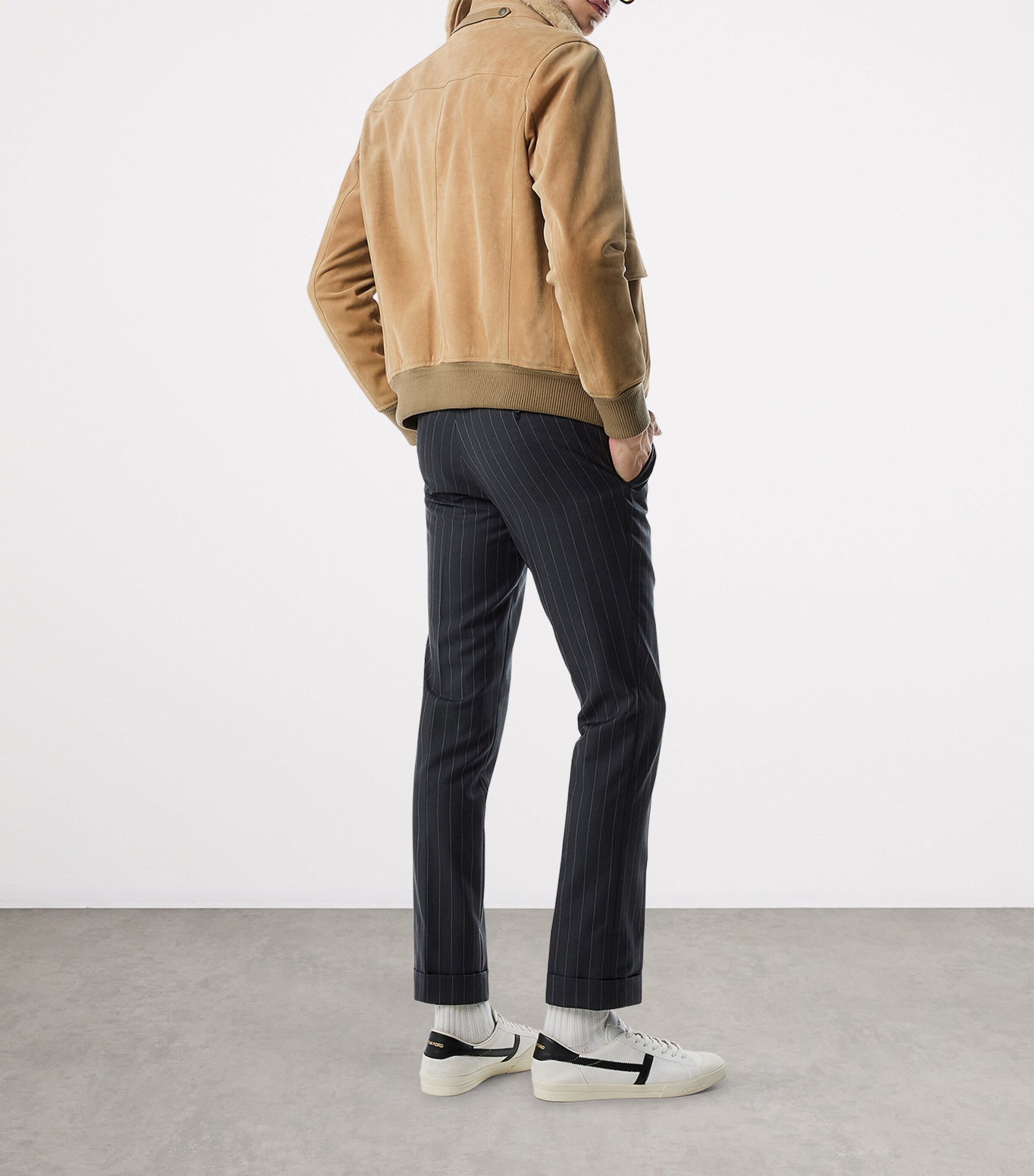 Suede Flight Jacket JB500 Image 3