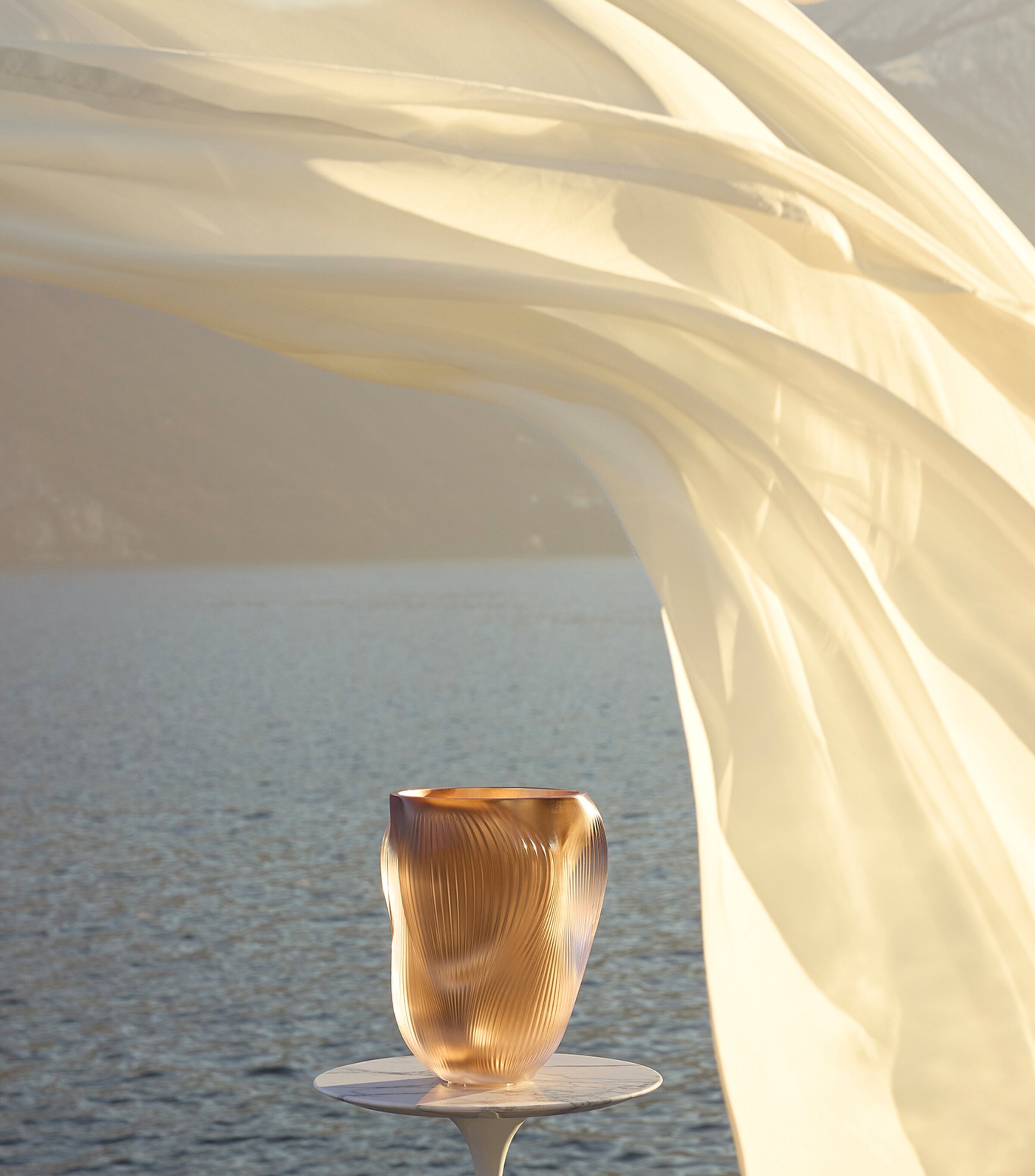 Lalique Large Crystal Alizé Vase (33cm) Incolore Image 3