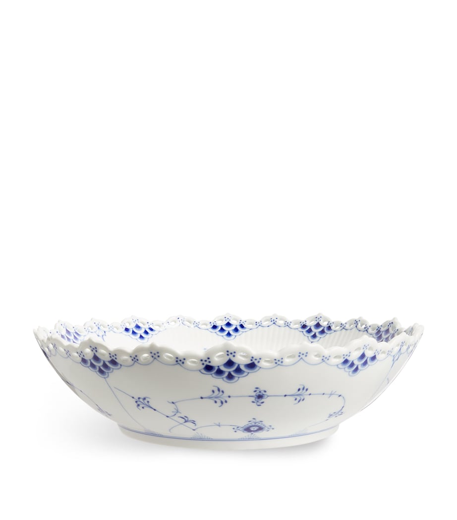 Blue Fluted Full Lace Bowl (28cm) BLUE Image 1