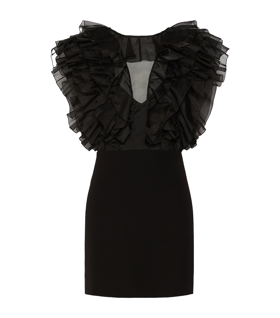 max mara black mini dress Max Mara | Woman - Rhinestone-adorned sleeveless cady mini dress - Black