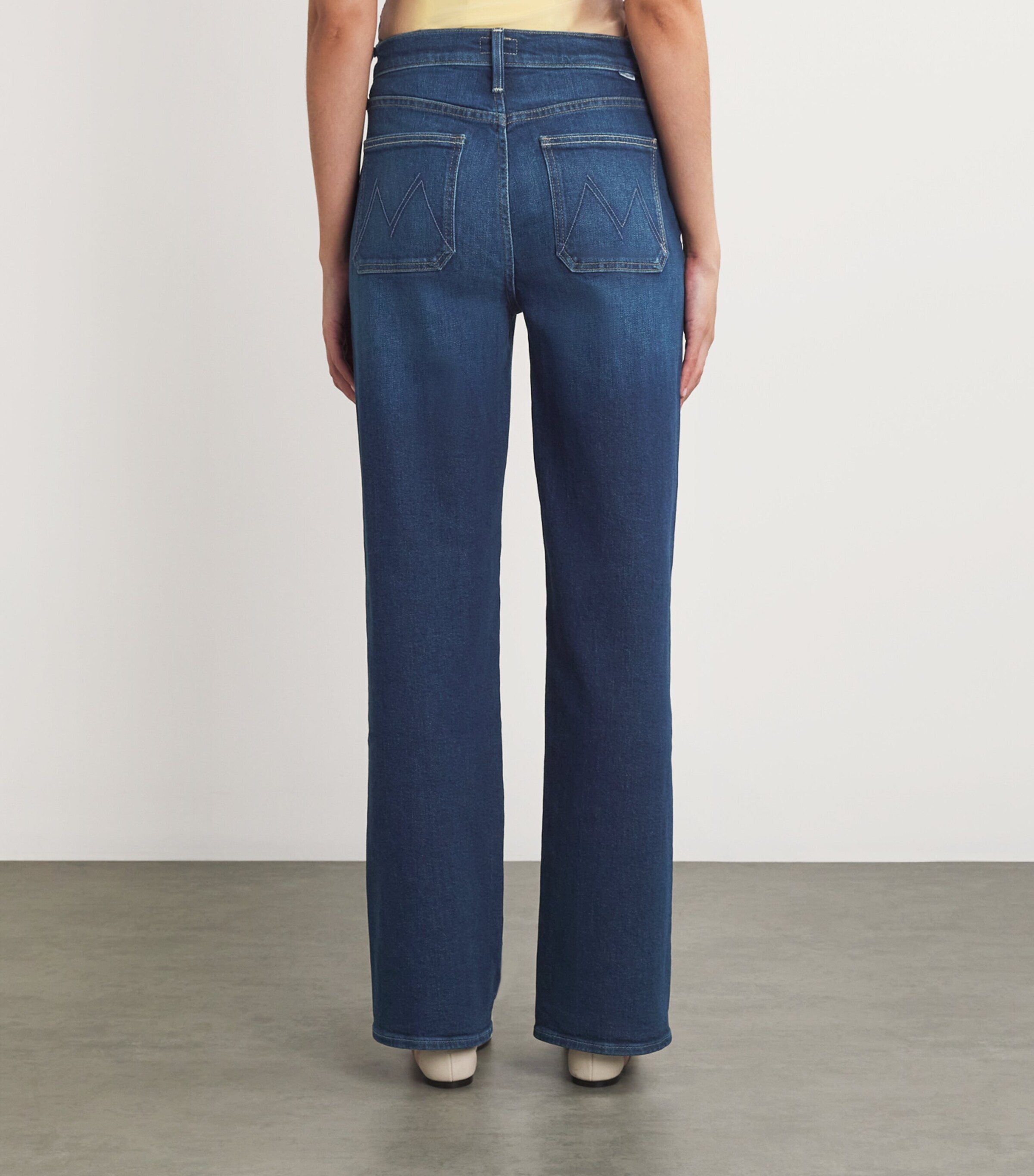 MOTHER Womens Patch Pocket Rambler Zip Straight Jeans These Boots Mde Wlki Image 4