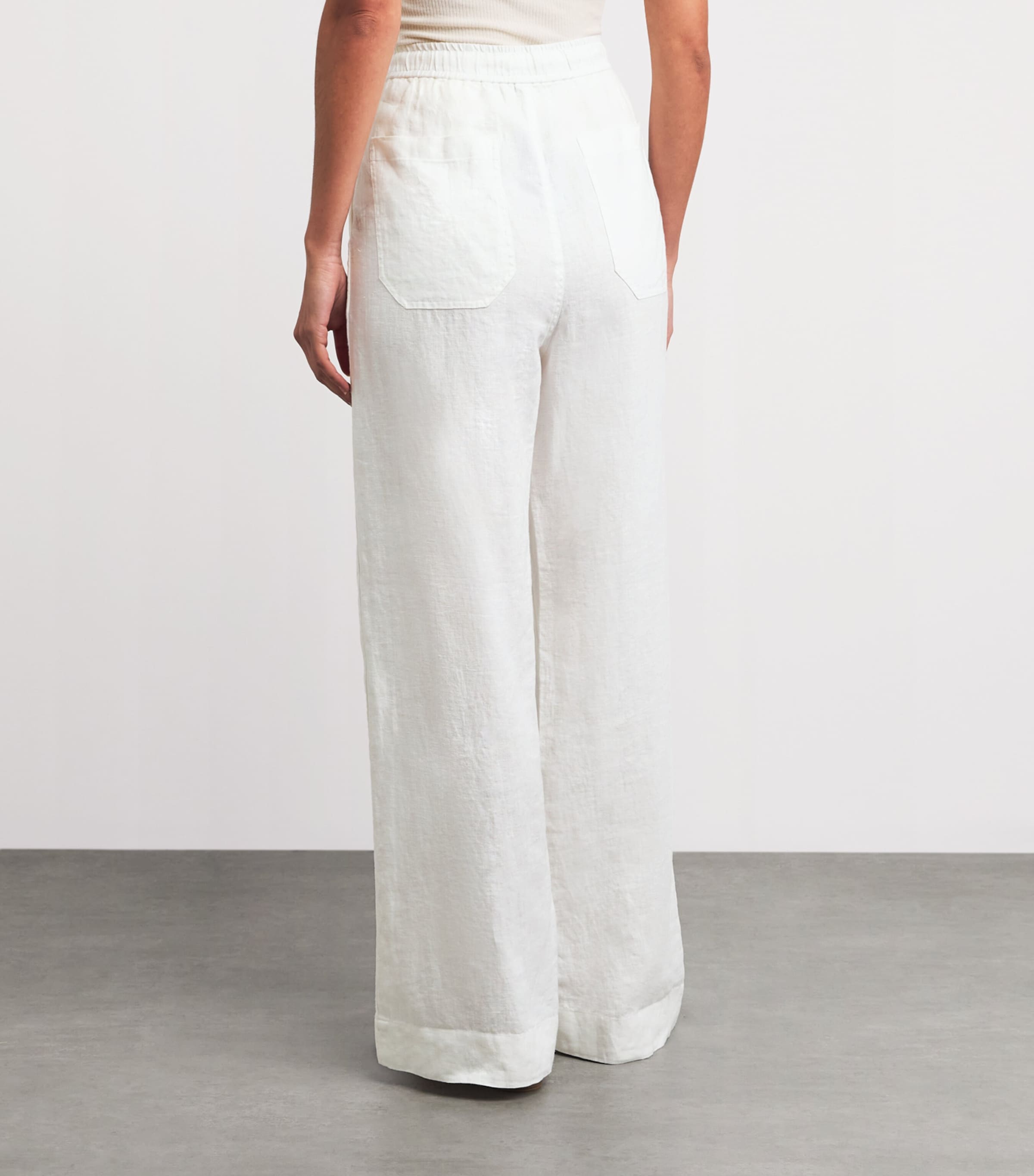 Polo Ralph Lauren Womens Linen Wide-Leg Trousers Nevis Image 5