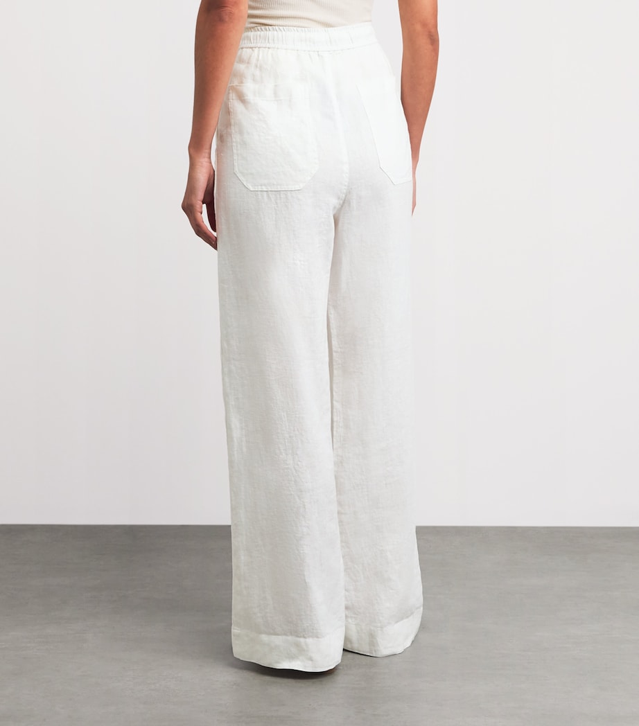 Polo Ralph Lauren Womens Linen Wide-Leg Trousers Nevis Image 5