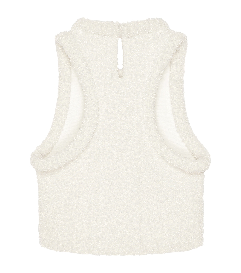 Givenchy Womens Embellished Tank Top Ivory Image 5