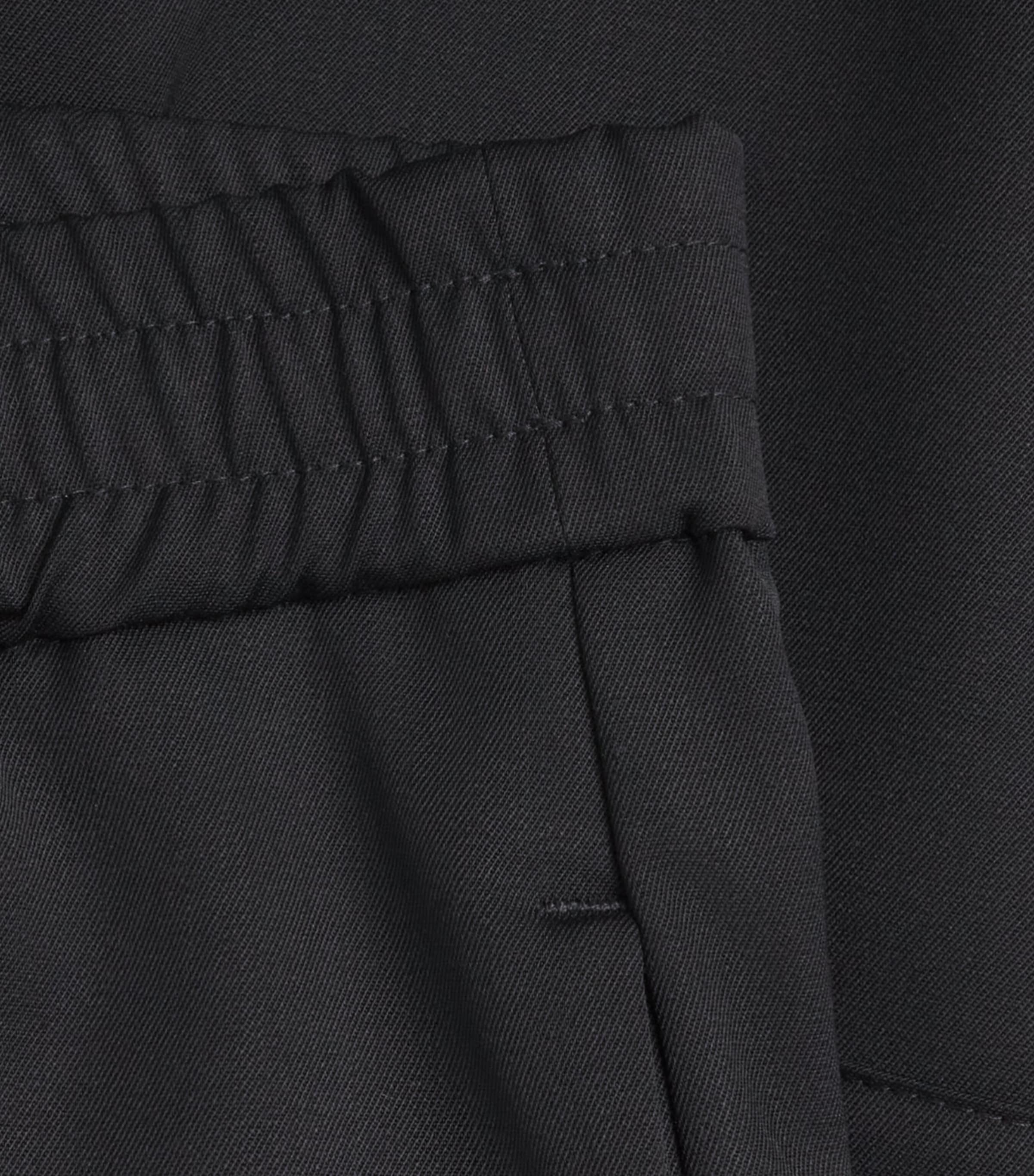 Barena Mens Virgin Wool Drawstring Trousers Nero Image 6