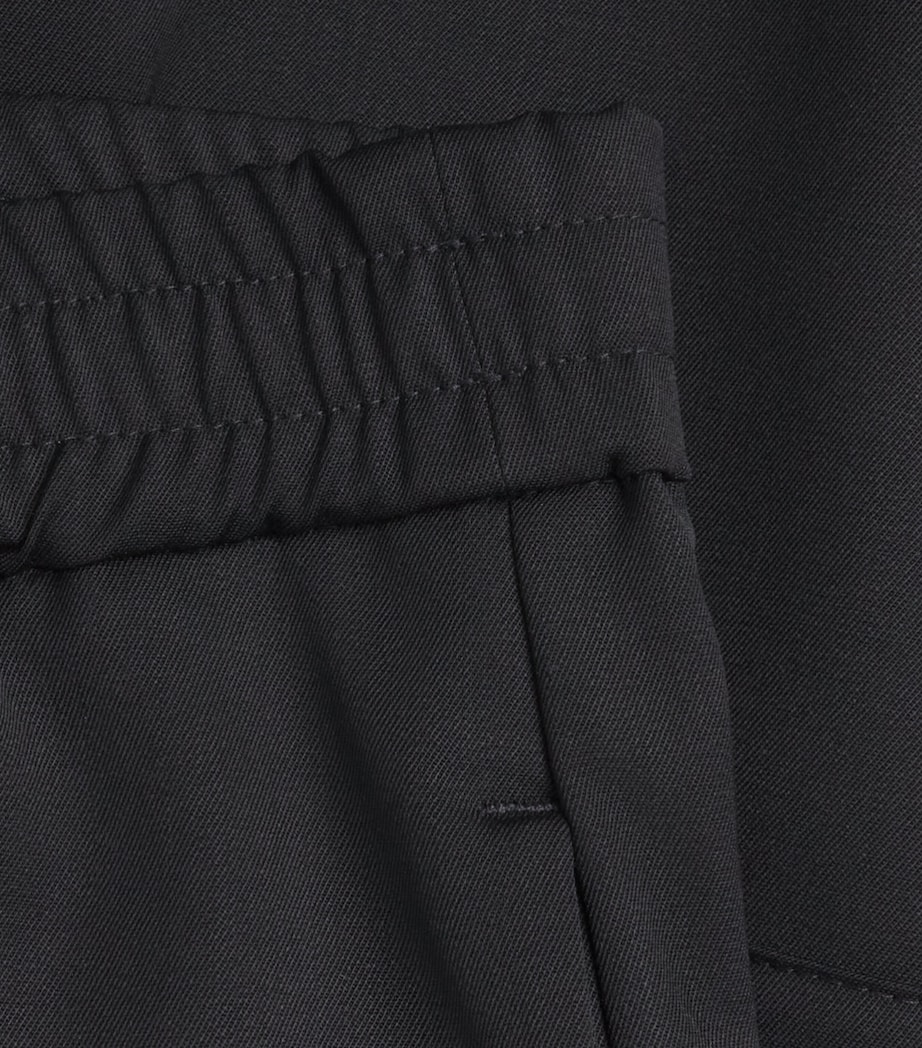 Barena Mens Virgin Wool Drawstring Trousers Nero Image 6