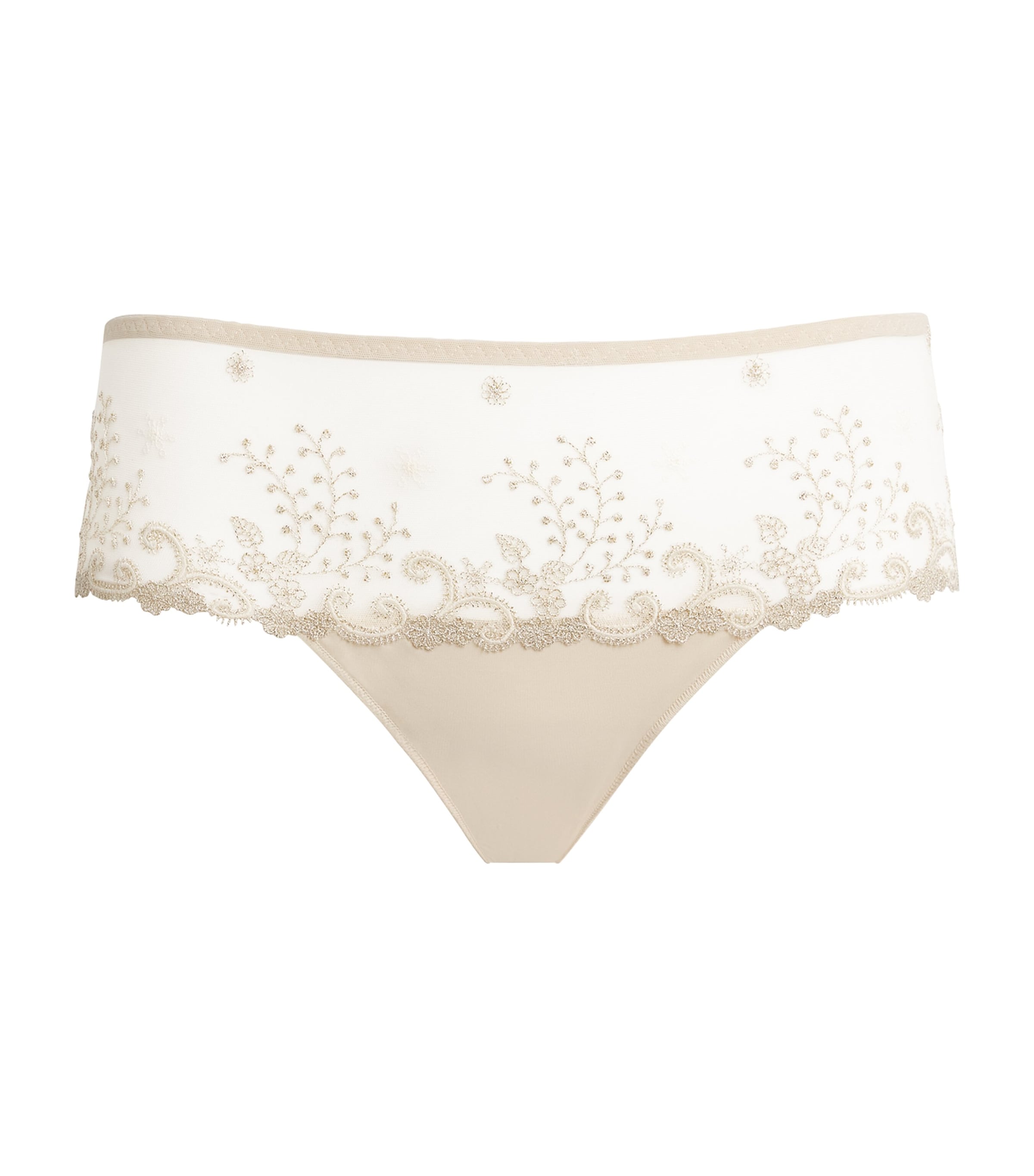 Simone Perele Lace Délice Shorty Briefs In Gold