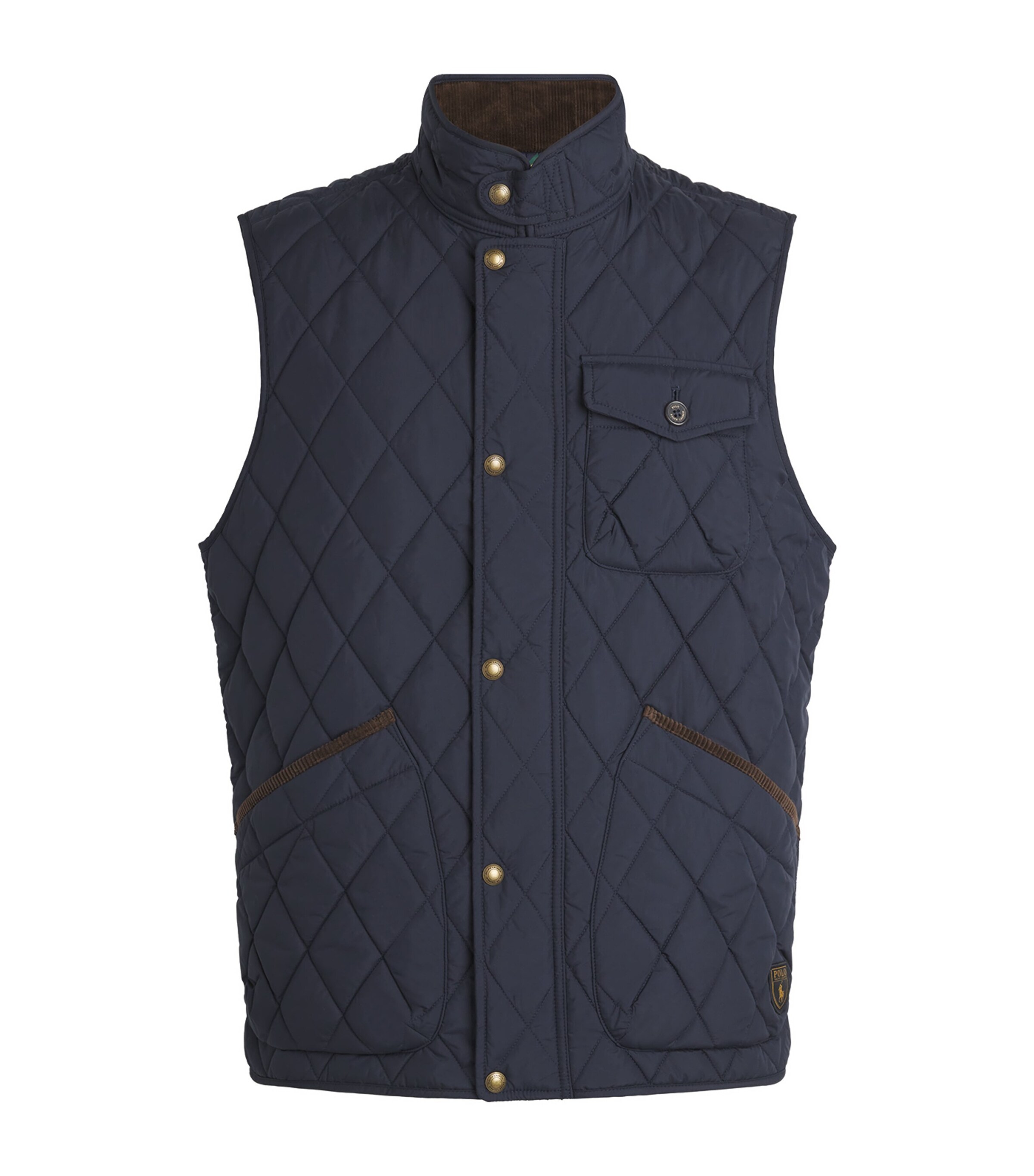 Polo Ralph Lauren Mens Water-Repellent Quilted Beaton Utility Gilet Navy Image 1