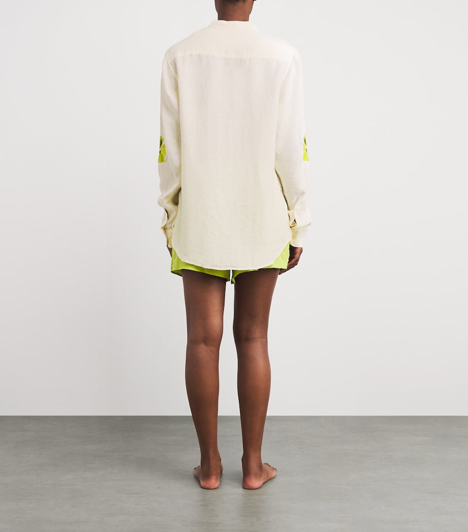 Hibiscus Pyjama Set CREAM/LIME Image 3