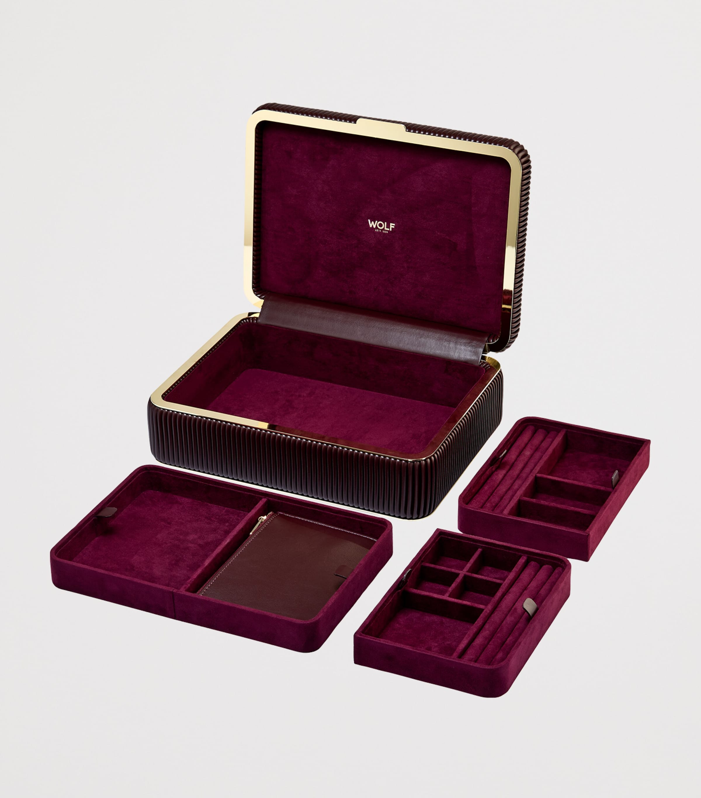 Medium Bella Jewellery Box BORDEAUX Image 7