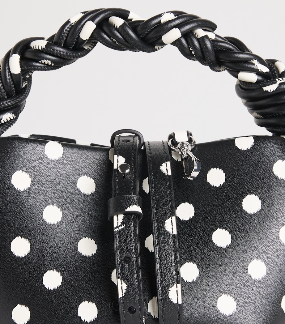 Mini Polka-Dot Bou Top-Handle Bag 099 BLACK Image 4