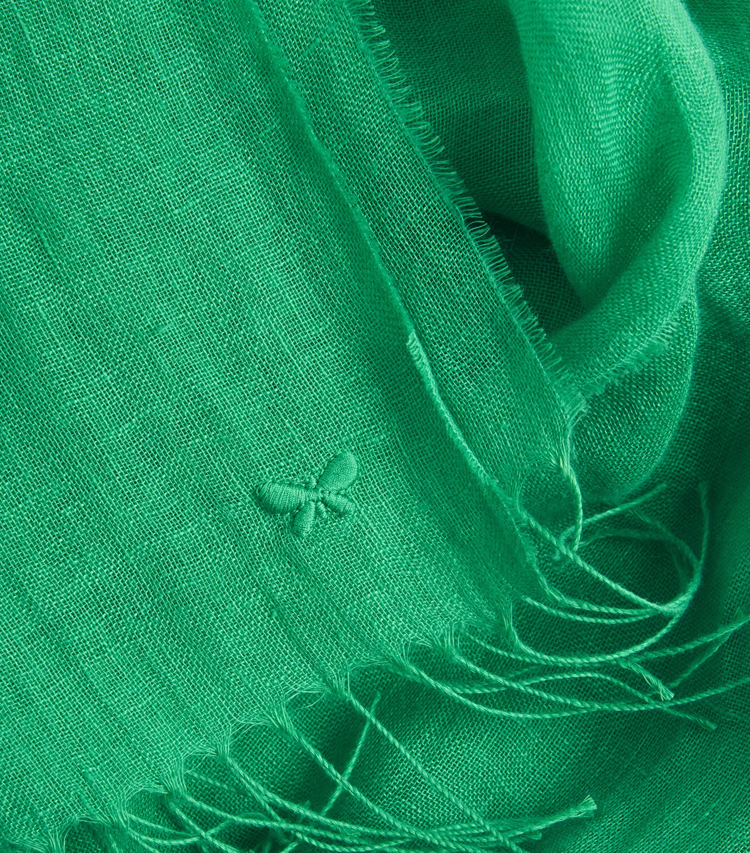 Weekend Max Mara Linen Stole Scarf Green Image 5