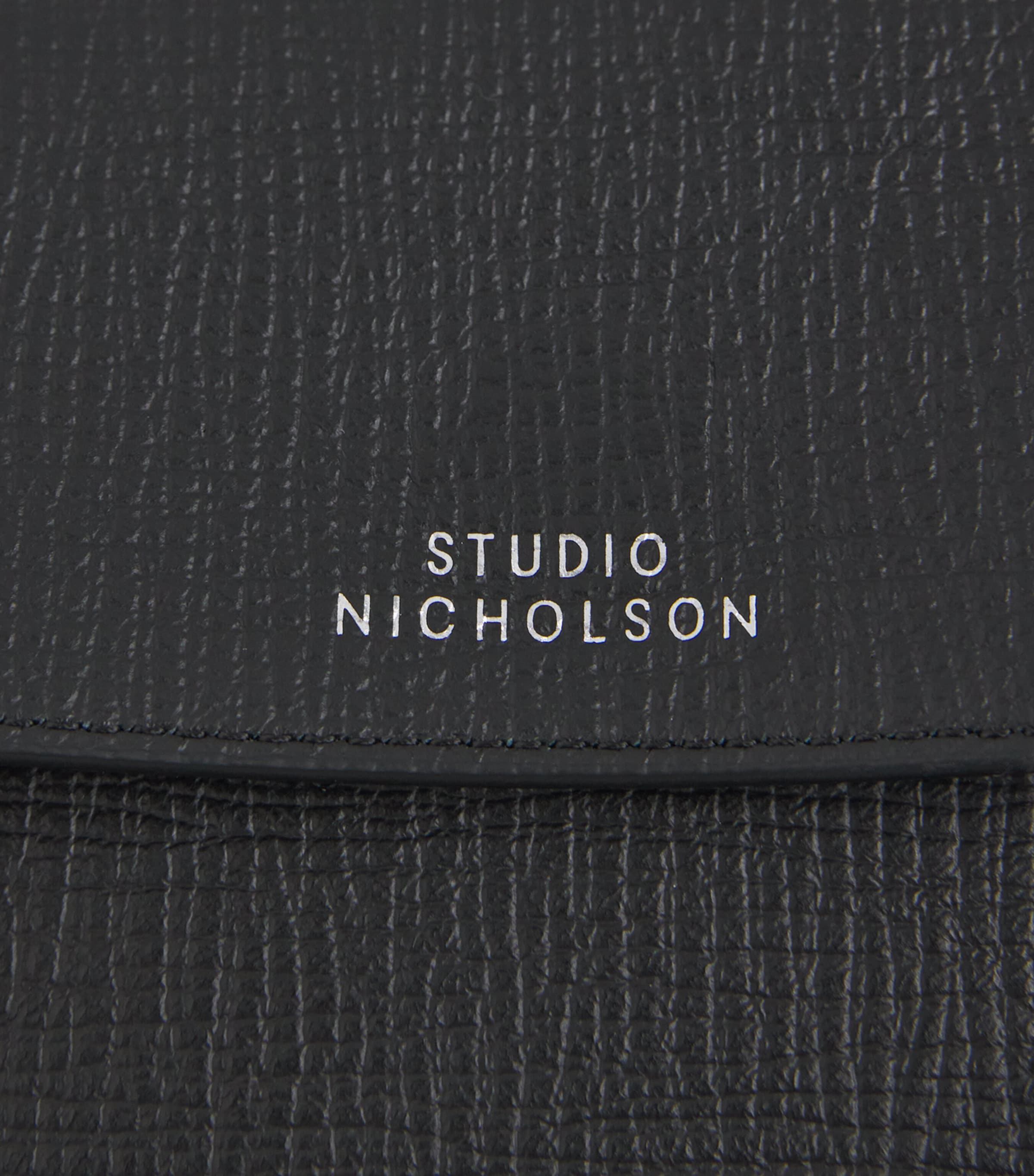 Shiboru Leather Shoulder Bag BLACK Image 6