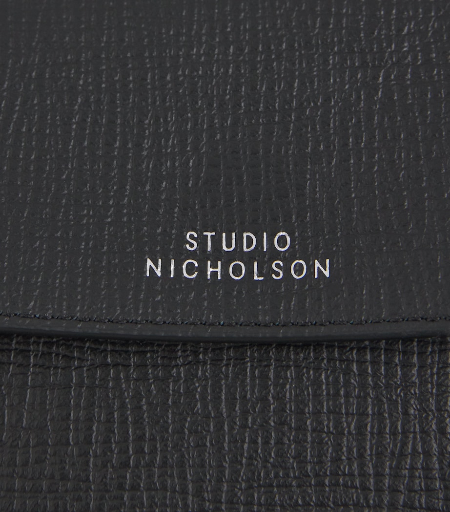 Shiboru Leather Shoulder Bag BLACK Image 6