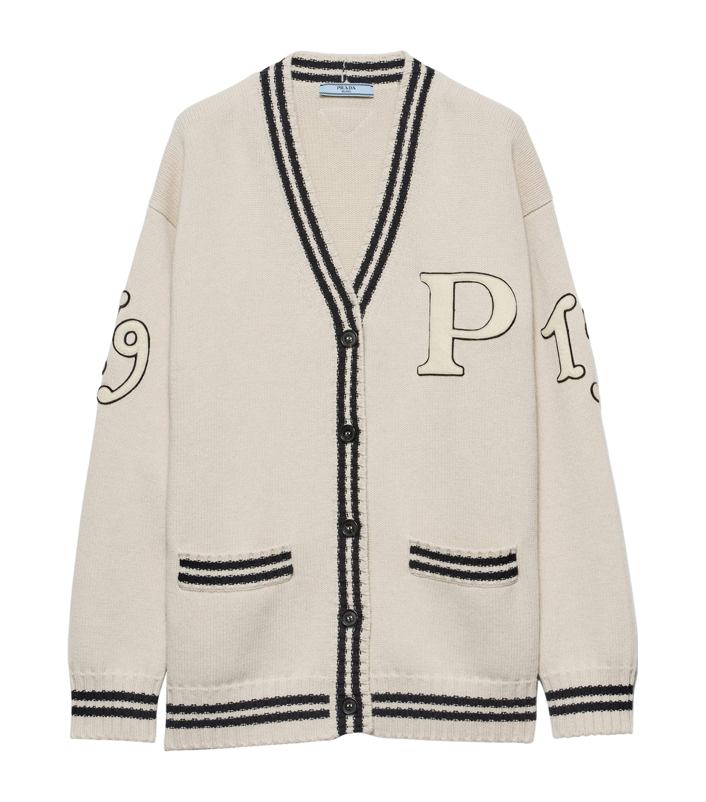 Wool-Cashmere Varsity Cardigan